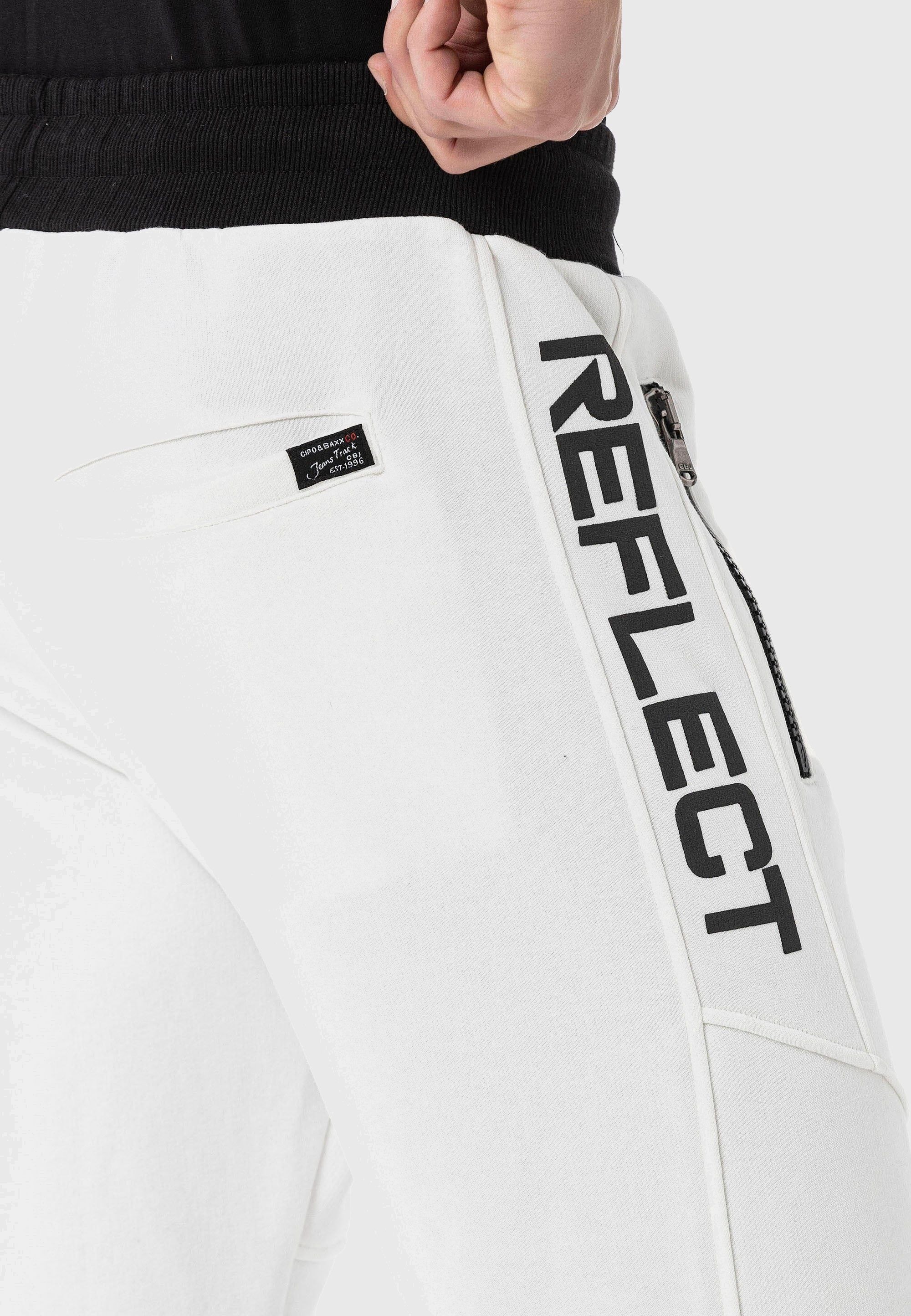 Cipo & Baxx Jogginghose »HOMEWEAR«, mit dezenten Print an den Beinen