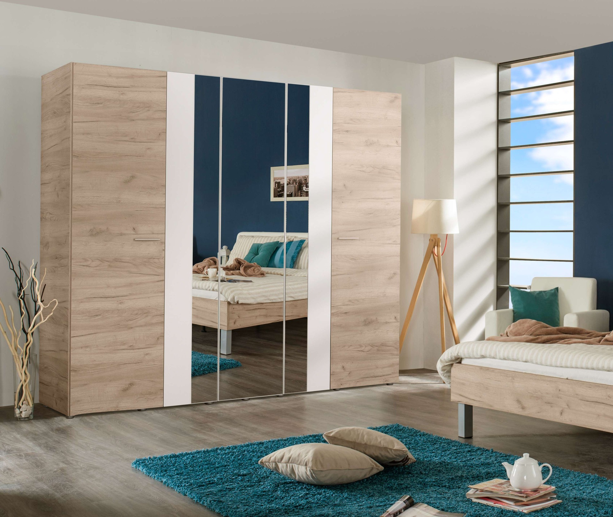 Home affaire Kleiderschrank "Dante Garderobenschrank, Stauraumschrank, Dreh günstig online kaufen