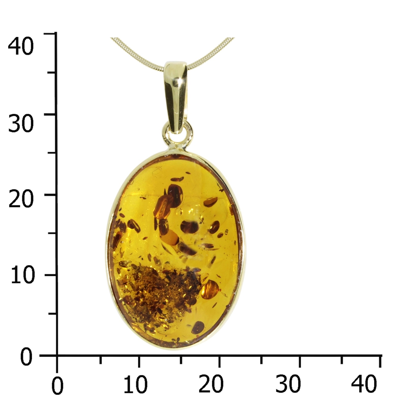 OSTSEE-SCHMUCK Kette mit Anhänger »Ostsee-Schmuck Kette mit Anhänger Classic 24x16«, (2 tlg.)