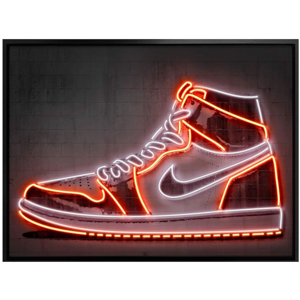 Wall-Art Poster »Mielu Nike Schuh Neon Sneaker«, Schuh, (1 St.), Poster ohne Bilderrahmen