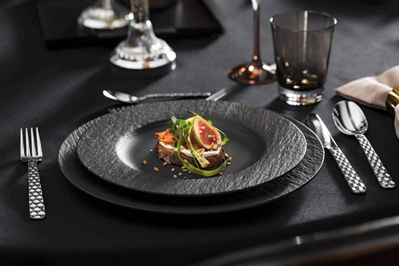 Villeroy & Boch Speiseteller »Speiseteller Manufacture Rock ø 27.0 cm 6er Set schwarz«