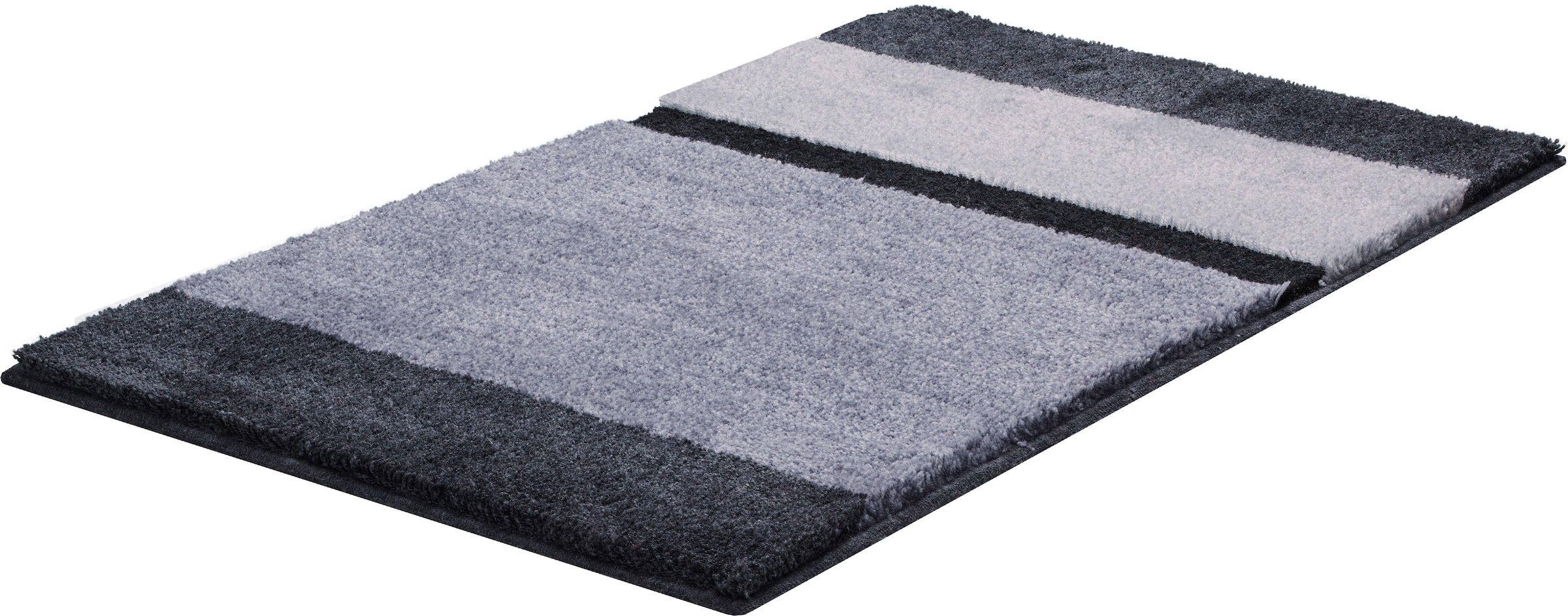 Grund "Room" Höhe 24 mm rutschhemmend beschichtet fußbodenheizungsgeeignet besonders dichter Flor, Badematte mit Streifen