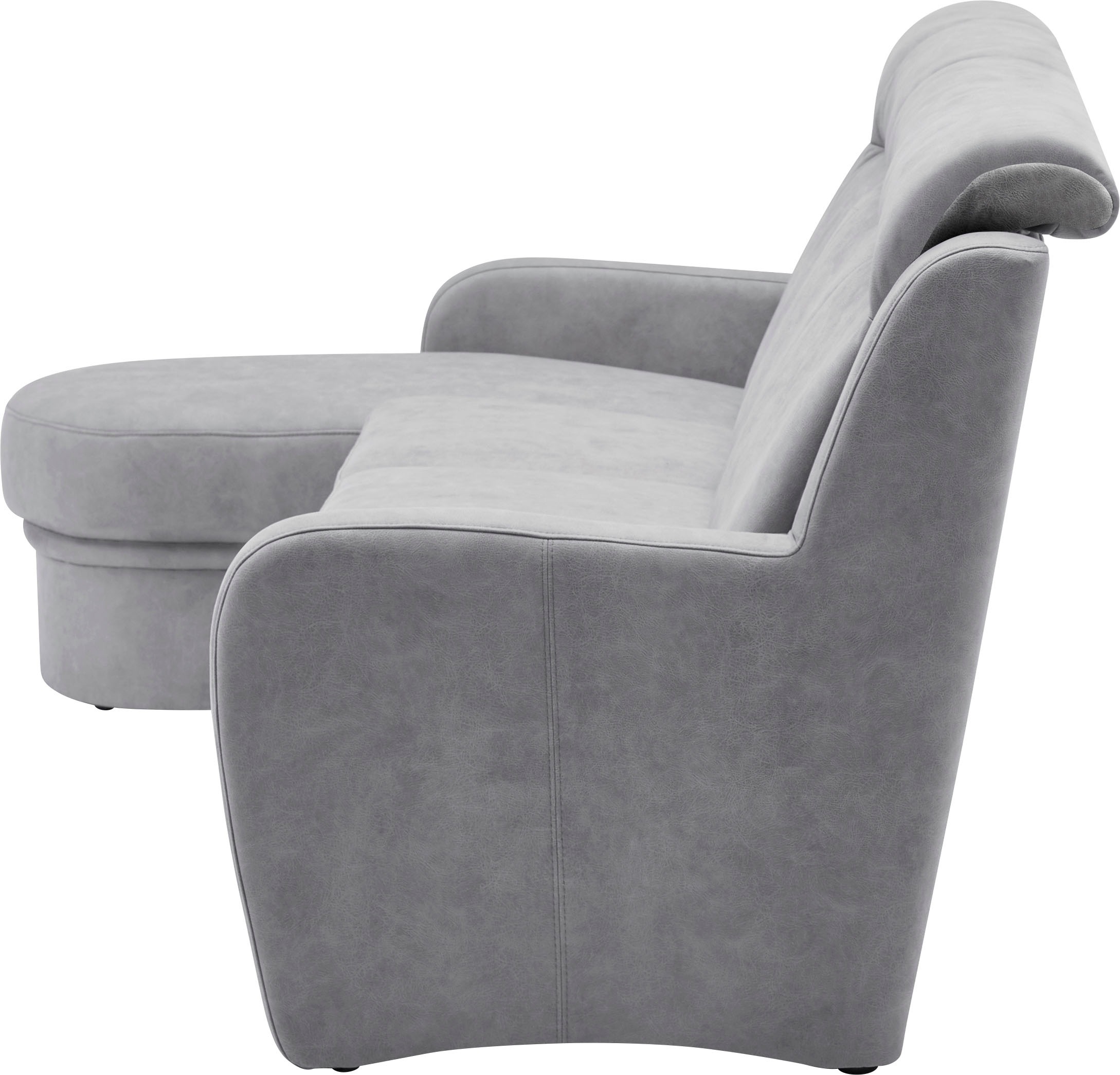VILLA BECK Ecksofa »Varese L-Form«, (2 St.), Kopfteilverstellung, wahlweise mit Sitzvorzug, in Sitzhöhe 49 cm
