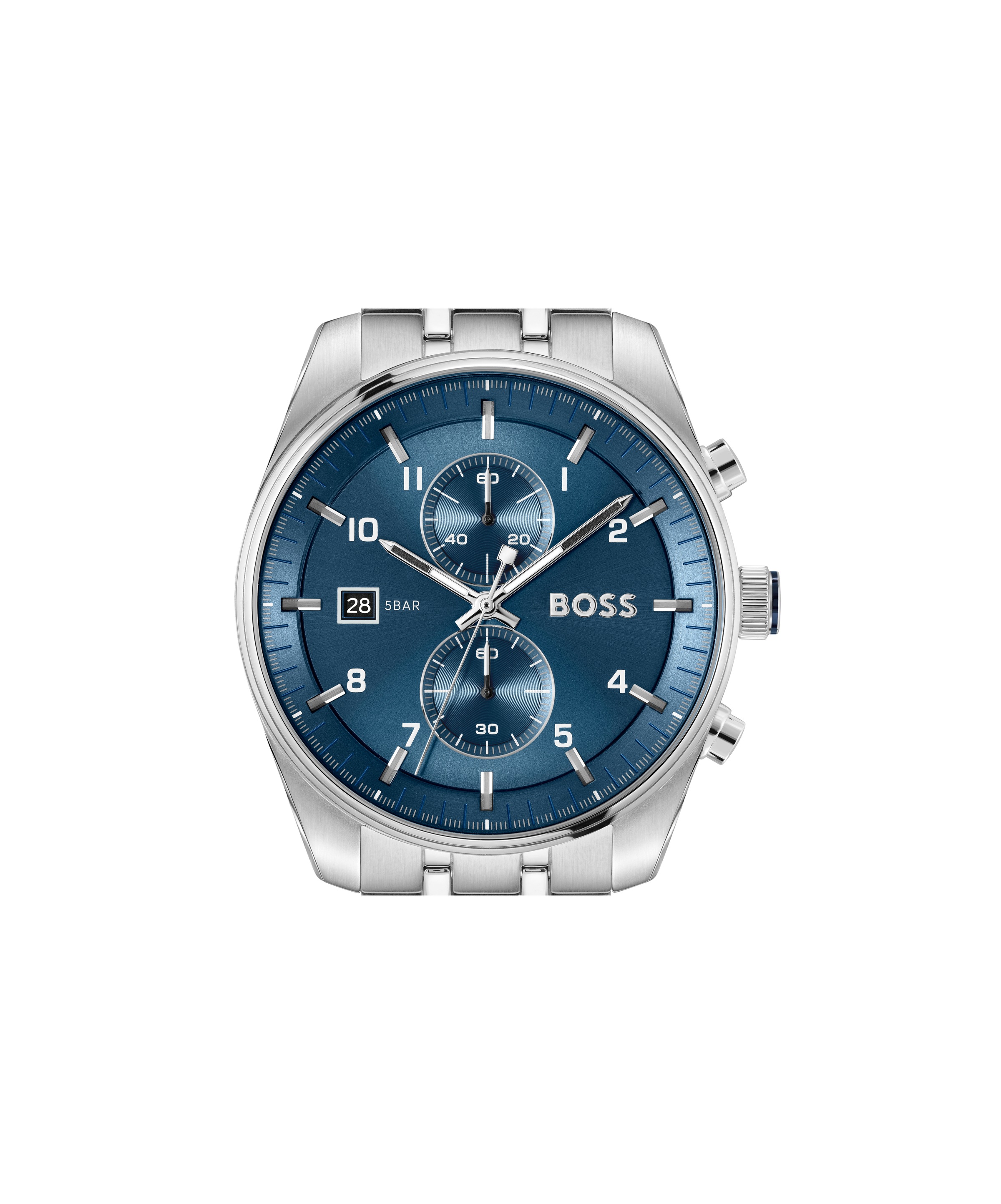 BOSS Chronograph »SKYTRAVELLER«, Quarzuhr, Armbanduhr, Herrenuhr, Edelstahlarmband, analog, Tag