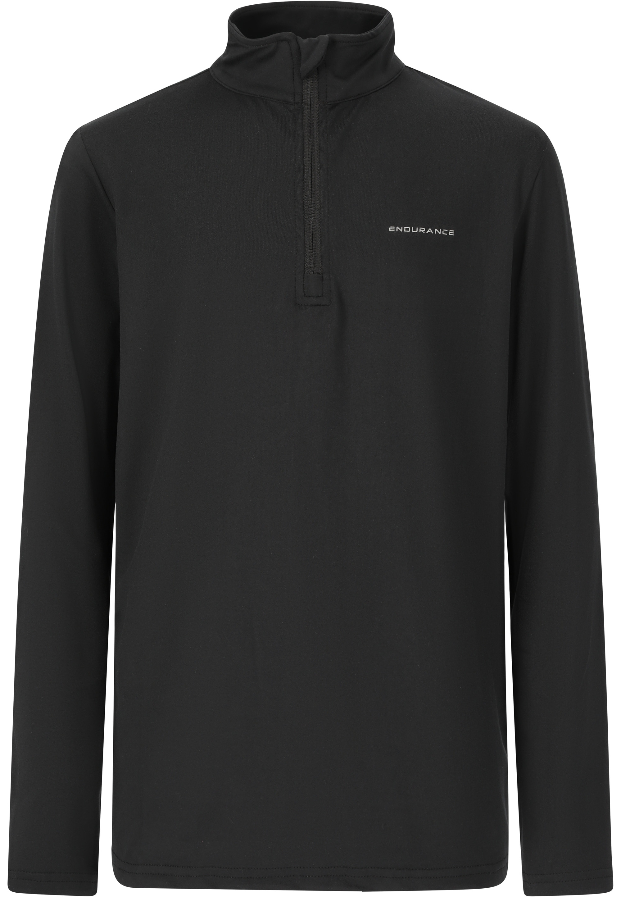 Funktionsshirt ENDURANCE "Allan Jr", Jungen, Gr. 152, grün (schwarz), 90% Polyester, 10% Elasthan, unifarben, normal, ohne Ausschnitt, Shirts Funktionsshirt, mit innovativer Quick Dry-Funktion
