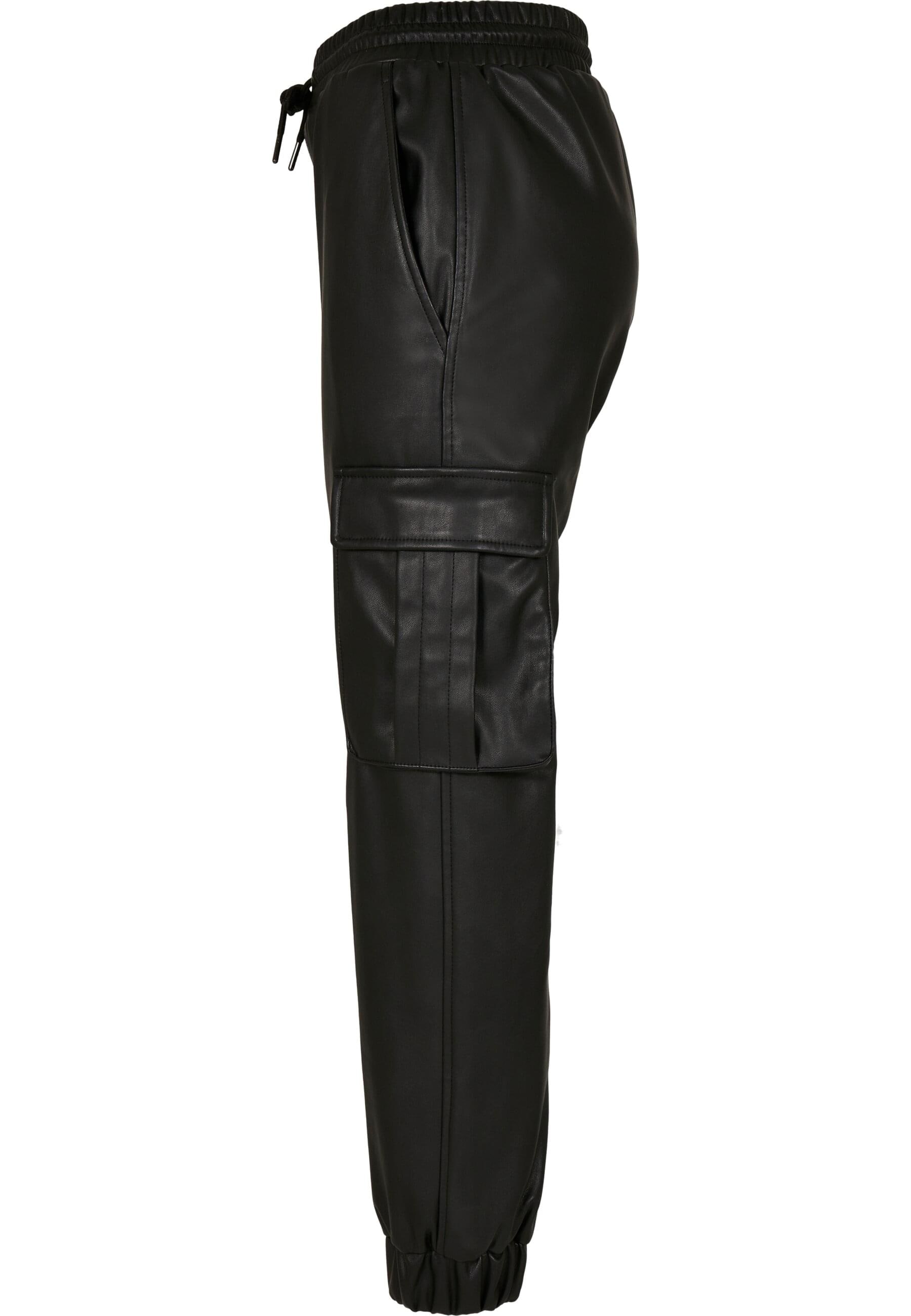 URBAN CLASSICS Cargohose »Urban Classics Damen Ladies Faux Leather Cargo Pants«, (1 tlg.)