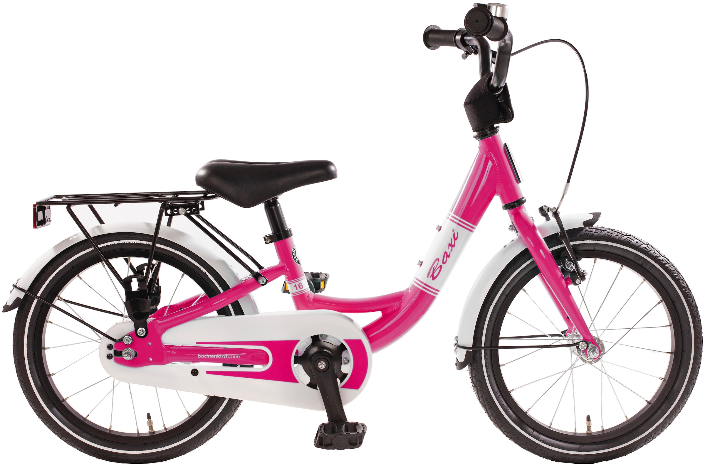 Bachtenkirch Kinderfahrrad "16" Baxi - pink", 1 Gang, ohne Schaltung, (Packung), Alu Kinderfahrrad mit Vollausstattung, 