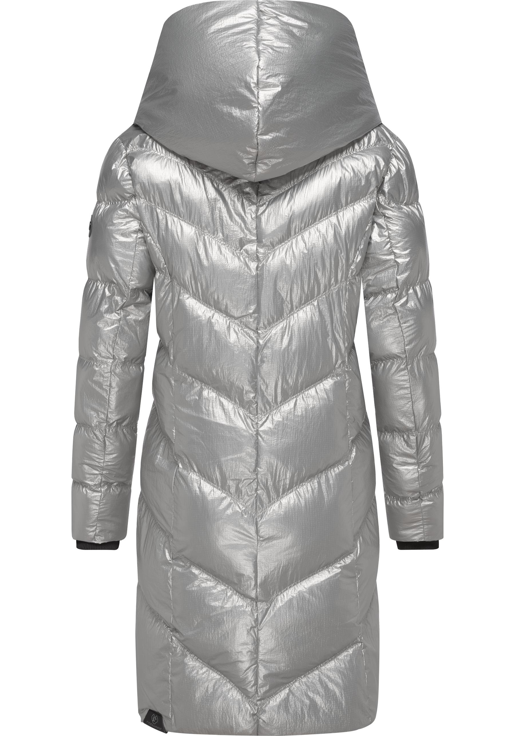 Ragwear Kurzmantel »Natalka Bling«, Damen Wintermantel in schimmernder Optik