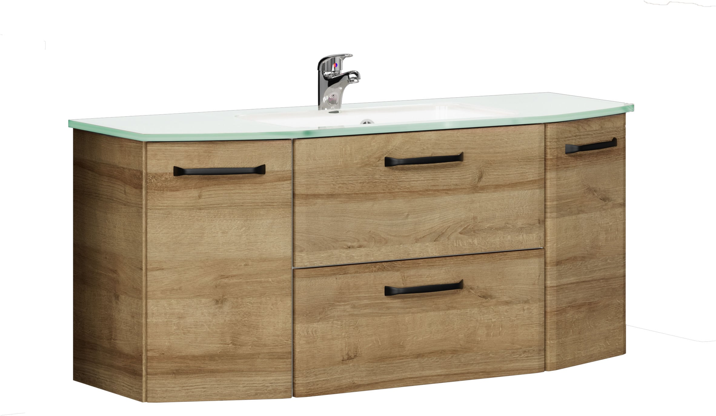 Saphir "Quicket 318, mit Glasbecken, 112cm breit" 2 Stk. tlg.