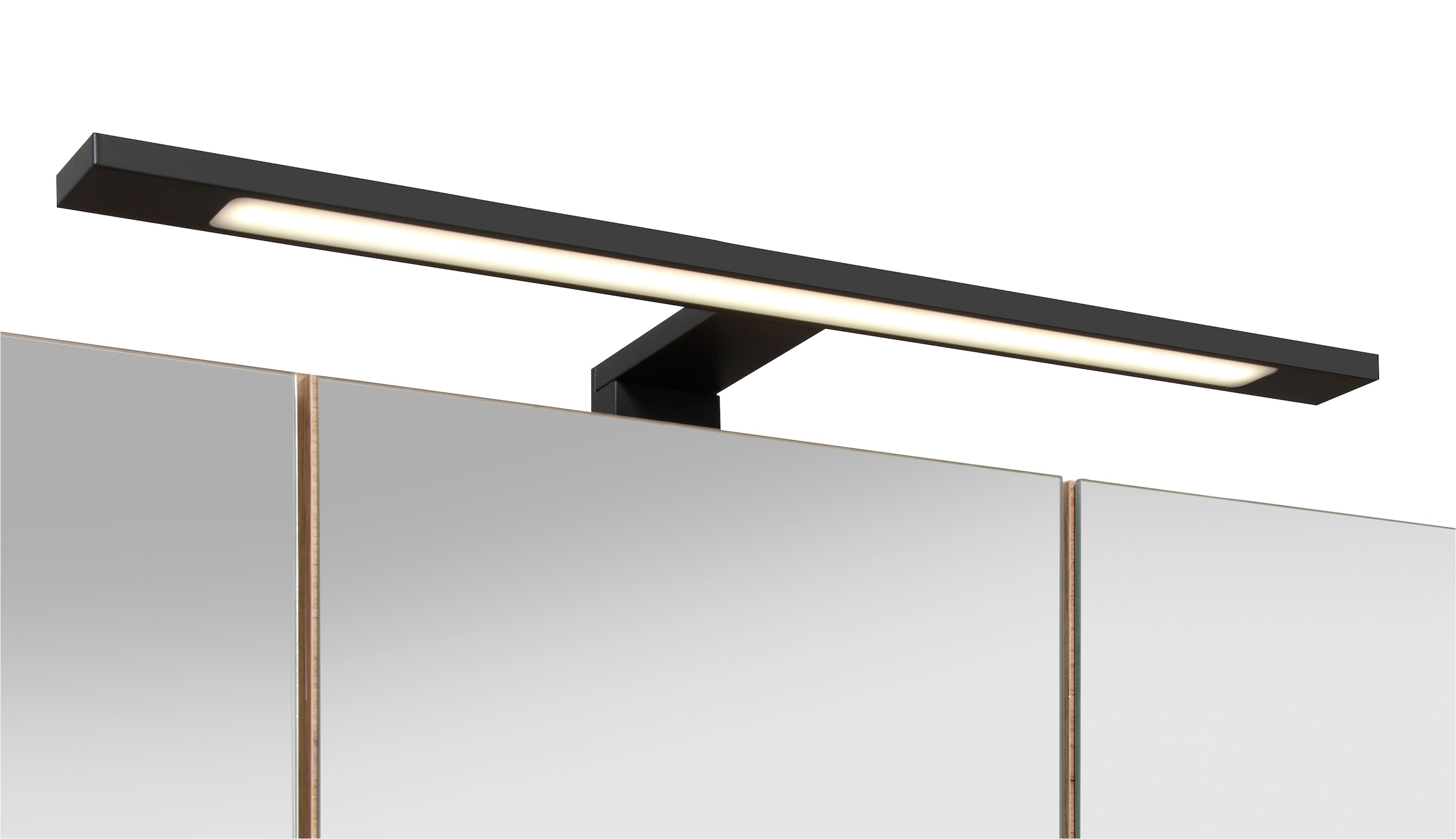 welltime Spiegelschrank »Trento, verschiedene Ausführungen und Farben«, Breite 60 cm, mit 3D-Effekt, Spiegeltüren, Inklusive LED-Beleuchtung