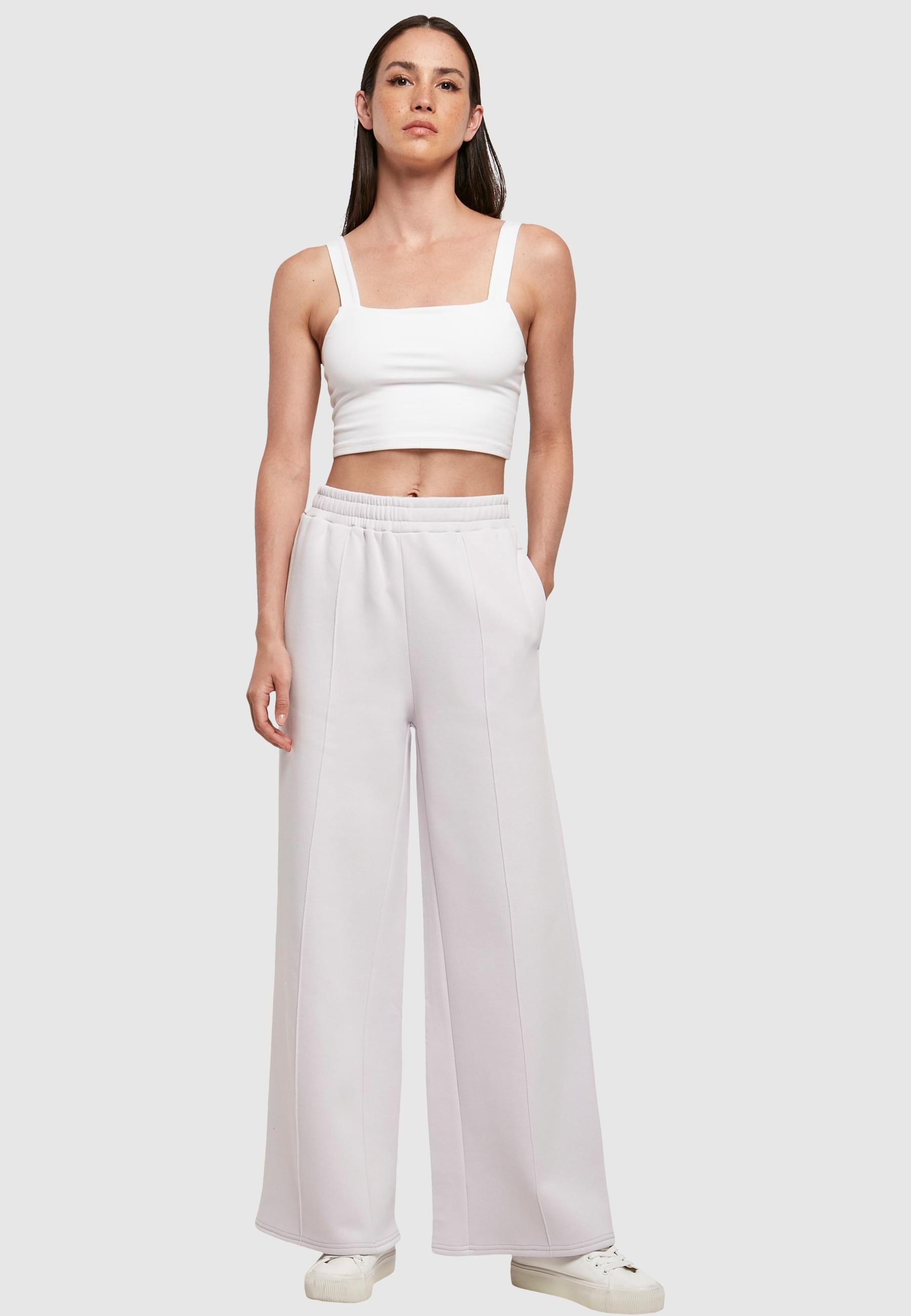 URBAN CLASSICS Stoffhose »Urban Classics Damen Ladies Straight Pin Tuck Sweat Pants«, (1 tlg.)