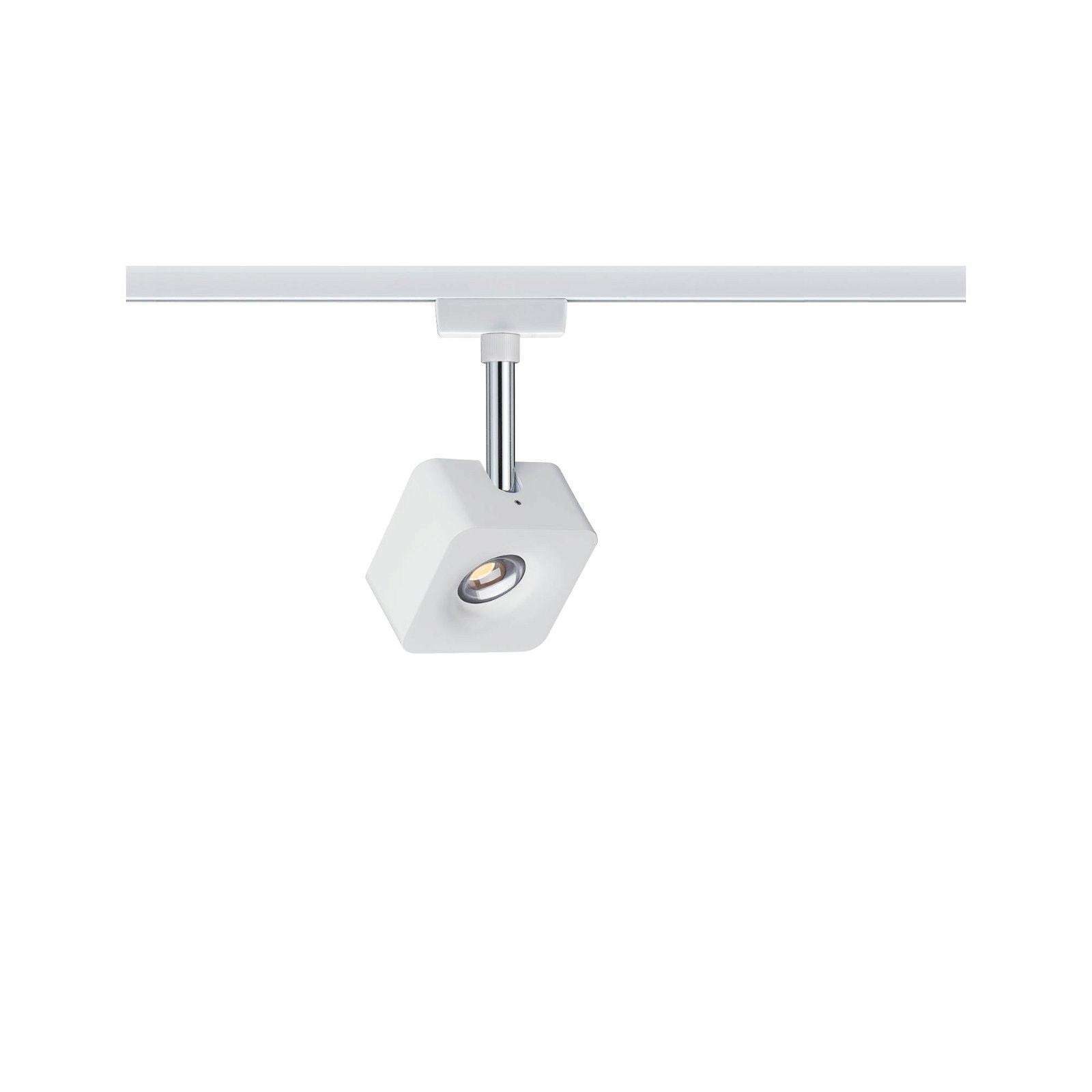 Paulmann Schienensystem-Leuchten »URail Schienenspot Cube 540lm 8W 2700K 230V Chrom matt, Chrom«, dimmbar, Einzelspot