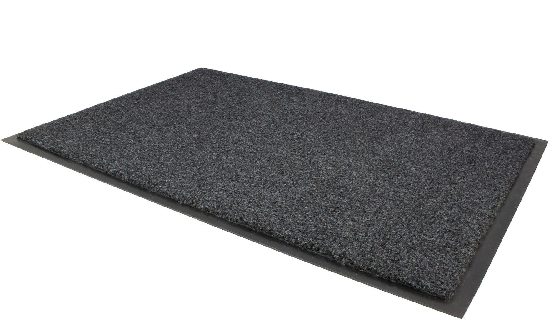 Fußmatte "GREEN & CLEAN", grau (anthrazit), B:60cm H:8mm L:80cm, Polyamid, PRIMAFLOR-IDEEN IN TEXTIL, Teppiche, Schmutzfangläufer, Schmutzfangmatte, In- und Outdoor geeignet, waschbar