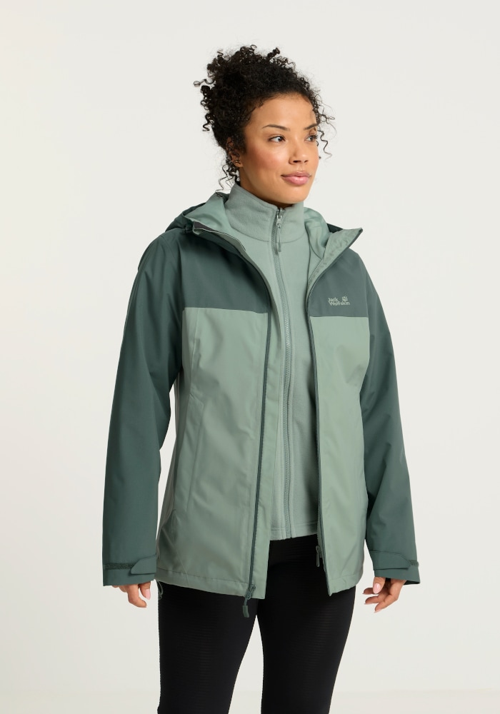 Jack Wolfskin 3-in-1-Funktionsjacke "MOONRISE 2 3IN1 JKT W" 3-in-1-Funktionsjacke, für Wandern und andere Outdoor-Aktivitäten