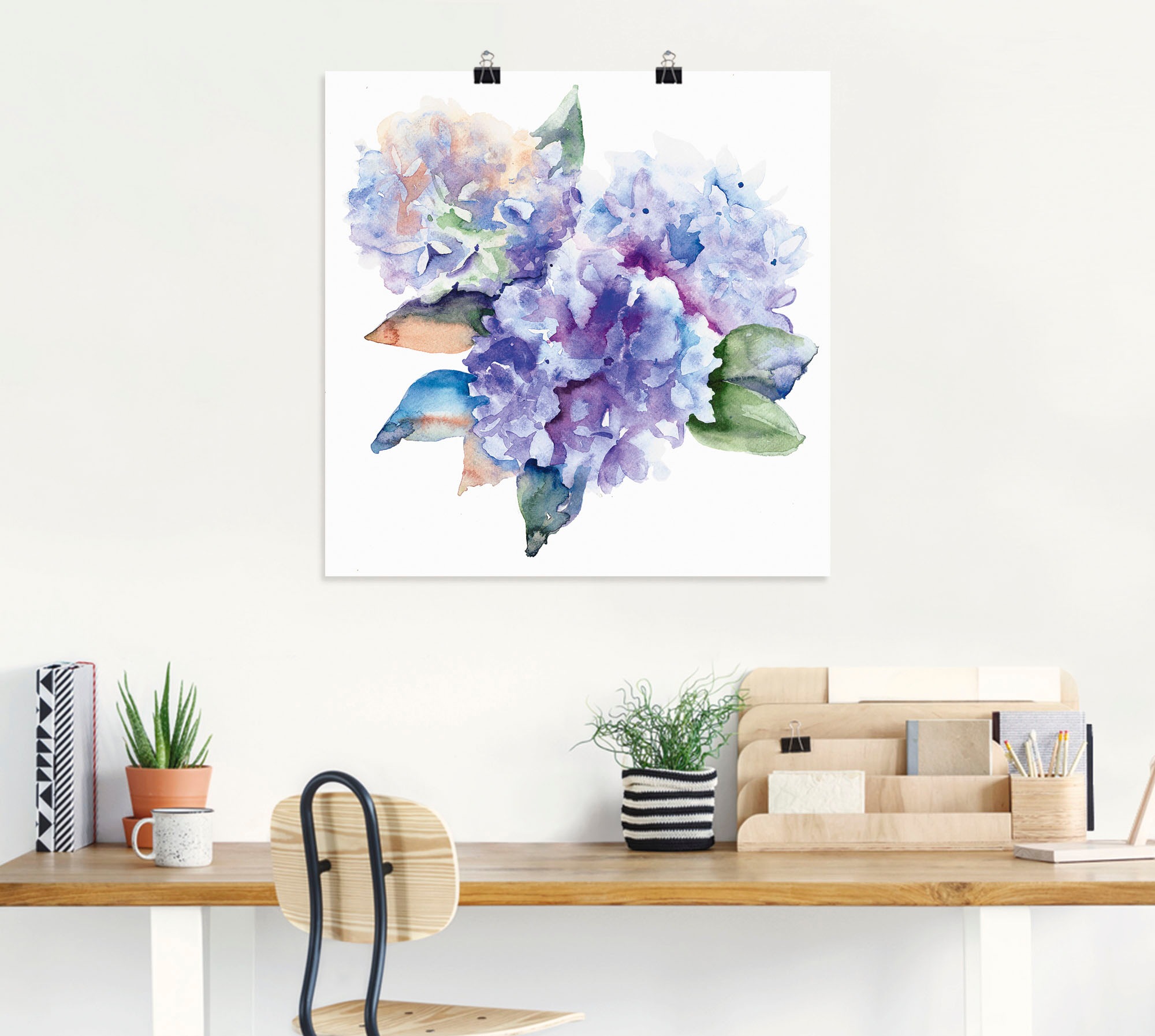 Artland Wandbild »Hortensien«, Blumen, (1 St.), als Leinwandbild, Poster in verschied. Größen