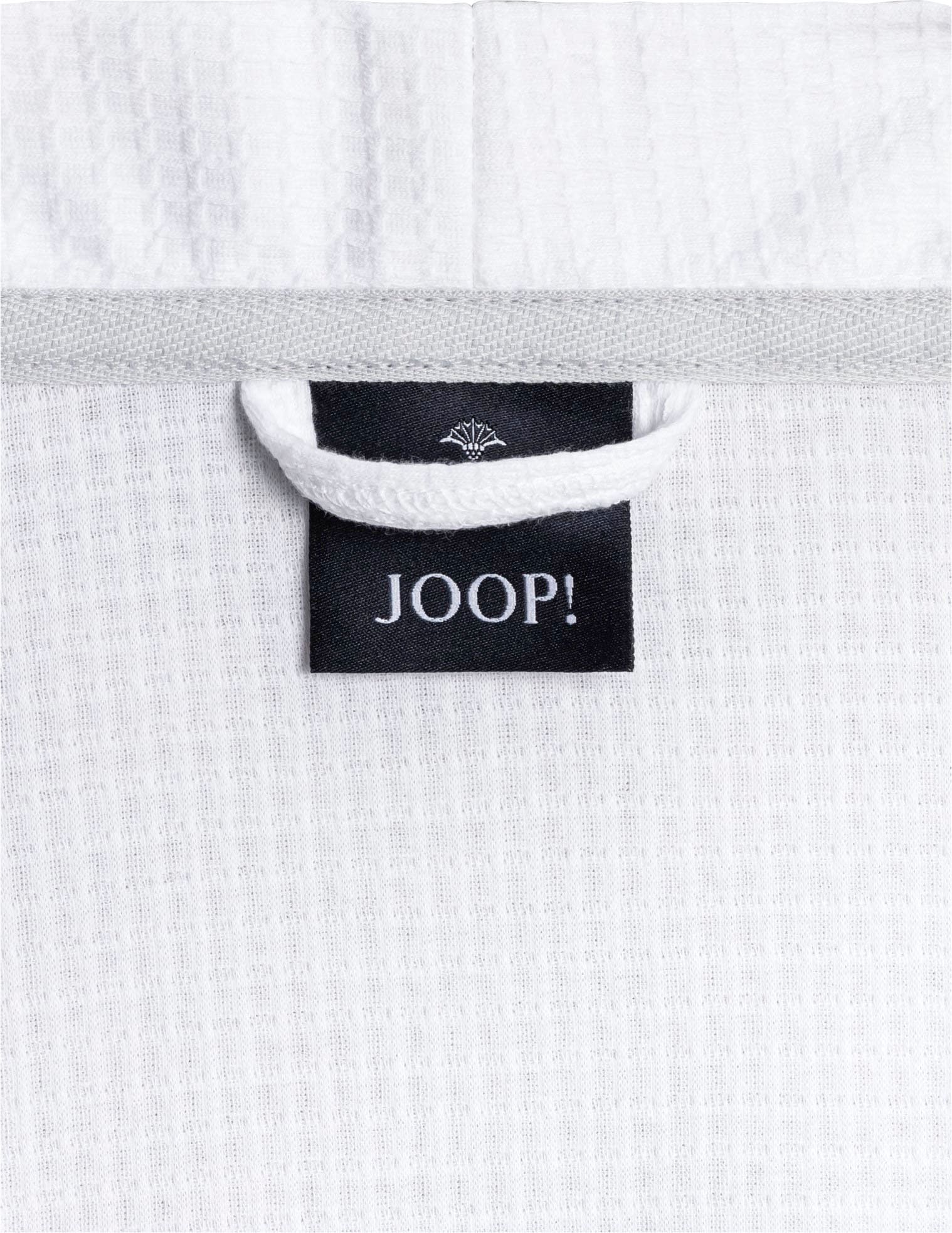 Logo-Stick 1 Joop! mit St., mit | »UNI-PIQUÉ«, Herrenbademantel (Packung, Gürtel), BAUR kontrastigem