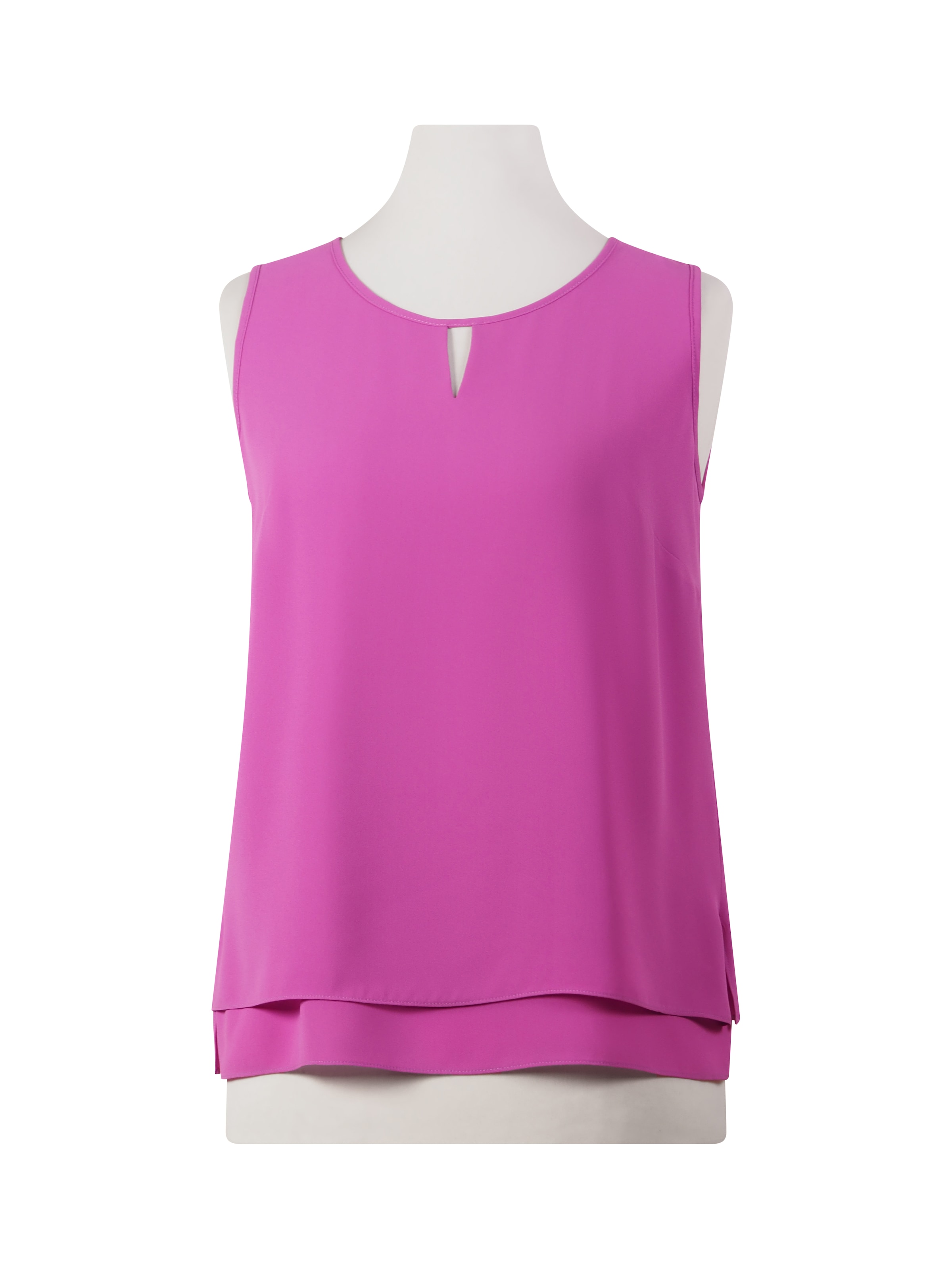 HERMANN LANGE Collection Shirttop, halbtransparent, im 2-Lagen-Look