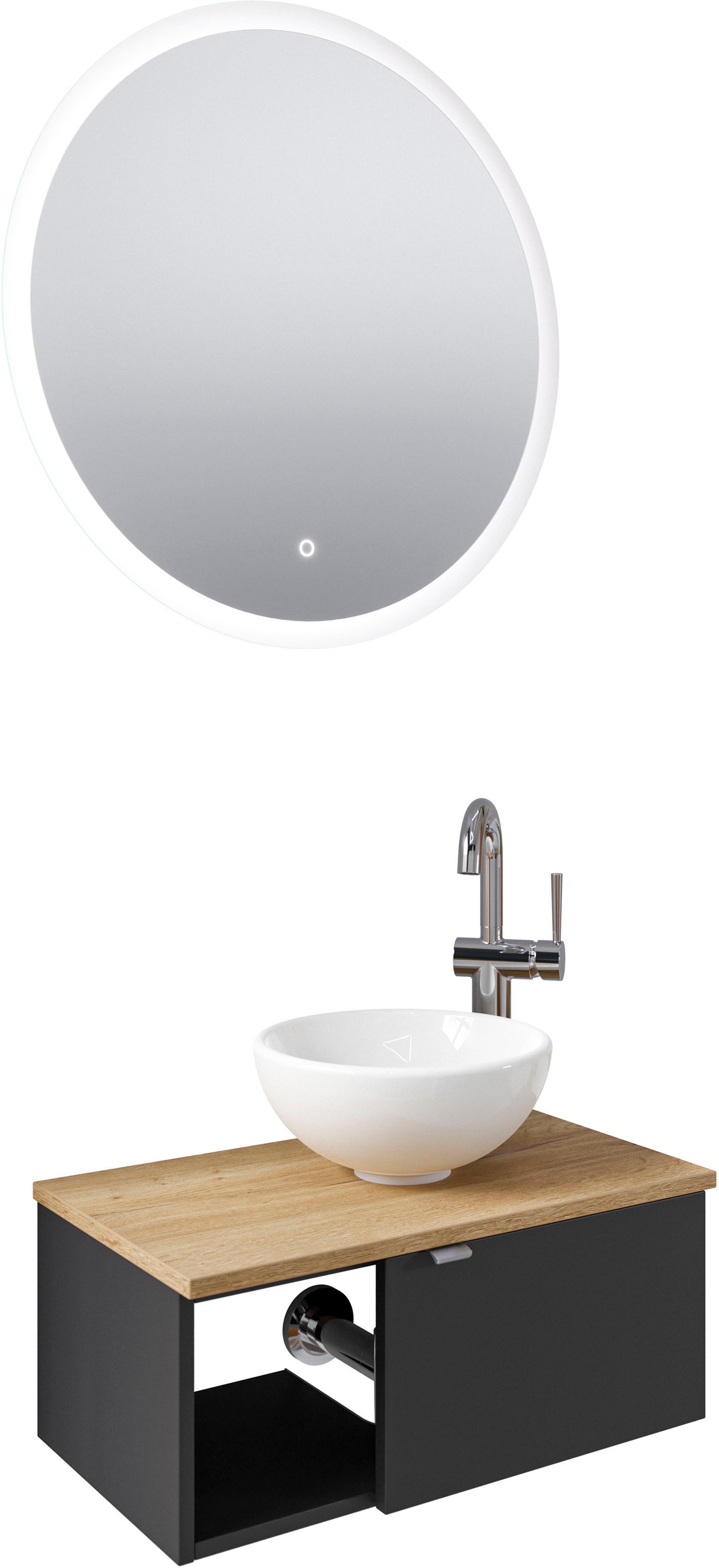 Saphir Badmöbel-Set "Serie 6915" 4 Stk. tlg. Gäste-Bad, 70 cm breit, mit LE günstig online kaufen