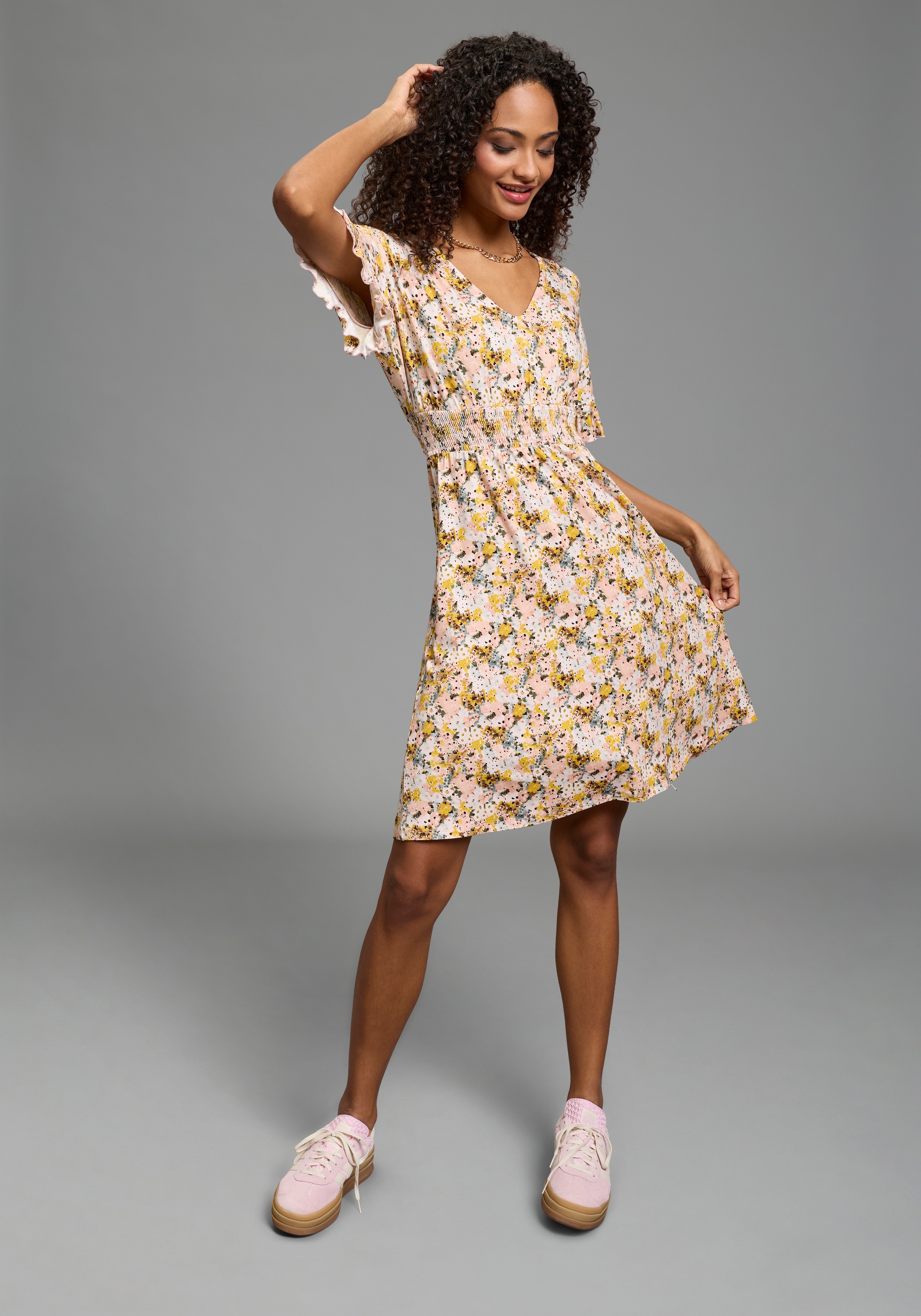 Laura Scott Sommerkleid casual Stil, leichtes Obermaterial aus Viskose und günstig online kaufen