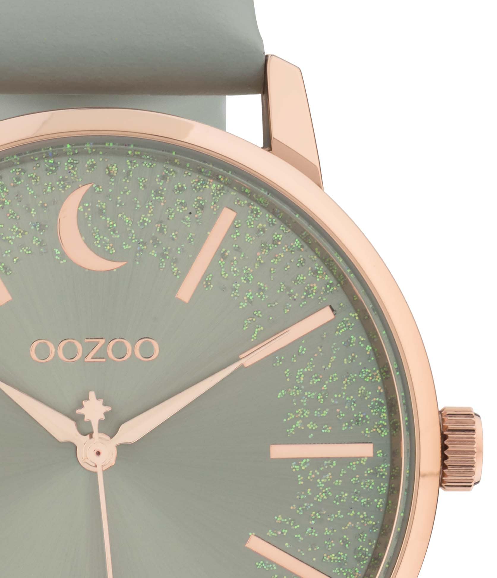 OOZOO Quarzuhr, Armbanduhr, Damenuhr, Lederarmband