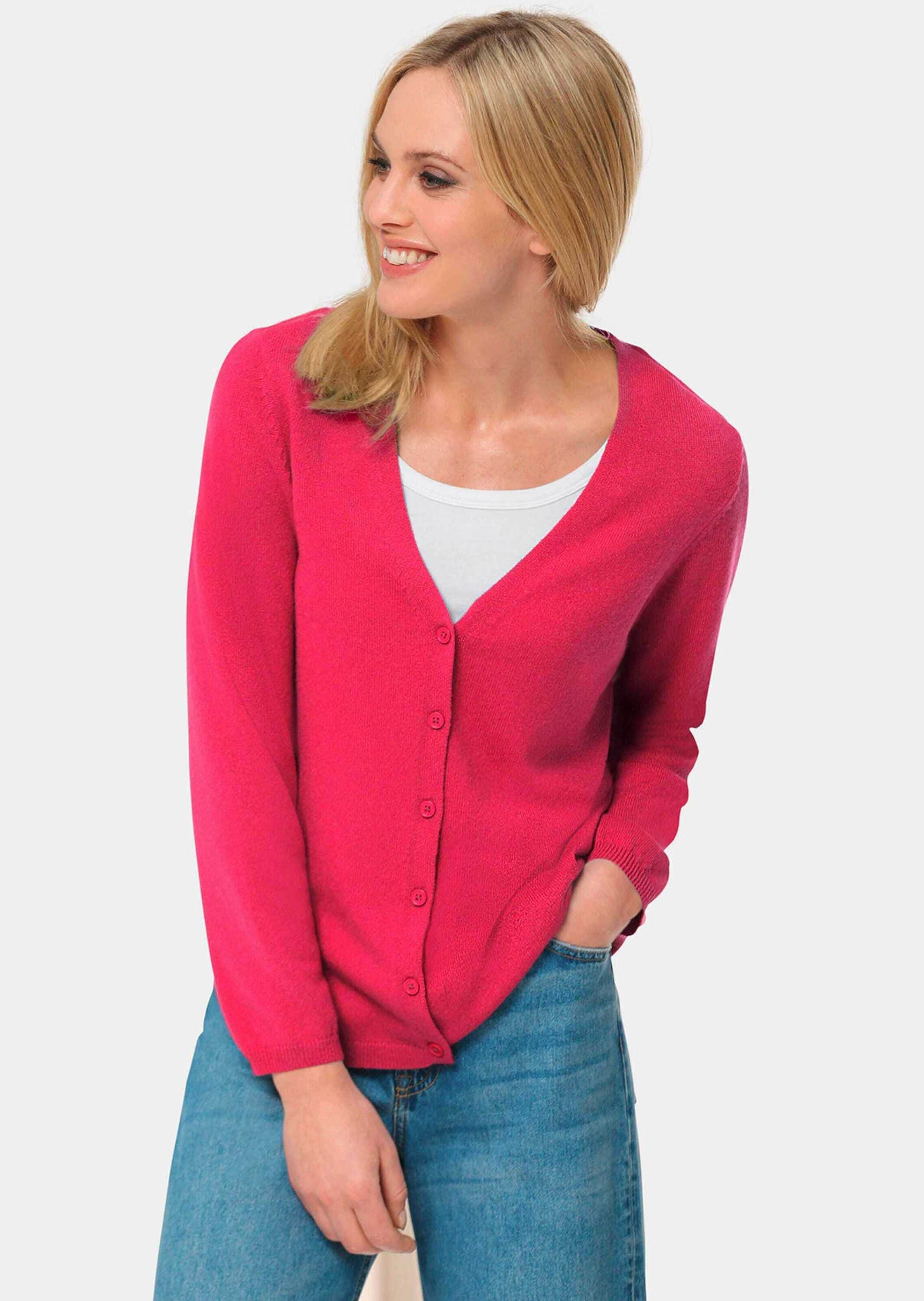 GOLDNER Strickjacke »Kaschmirstrickjacke mit V-Ausschnitt Weiche Kaschmirstrickjacke mit V-Ausschnitt«