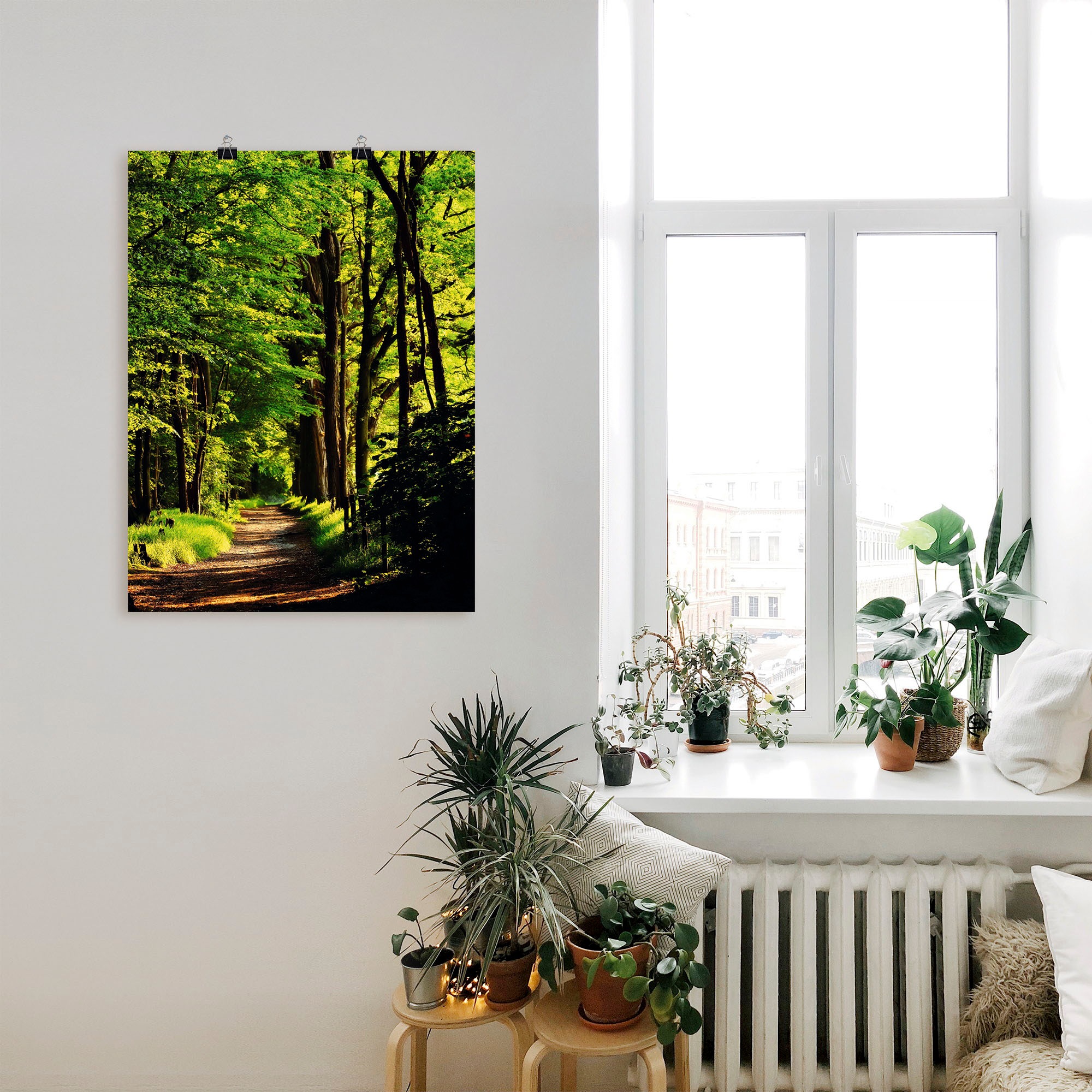 Artland Wandbild »Weg im Wald«, Wald, (1 St.), als Alubild, Outdoorbild, Leinwandbild, Poster in verschied. Größen