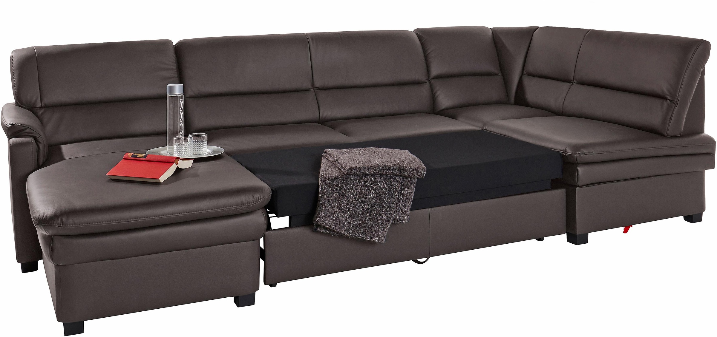 sit&more Wohnlandschaft »Pisa U-Form«, mit Federkern, wahlweise mit Bettfunktion