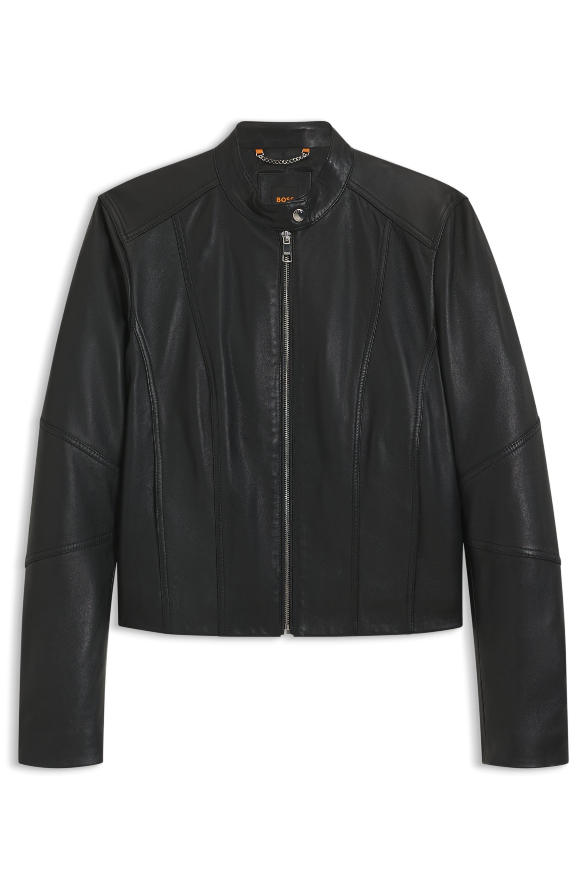 BOSS ORANGE Lederjacke »Saleste Premium Damenmode«, aus fein genarbtem Leder