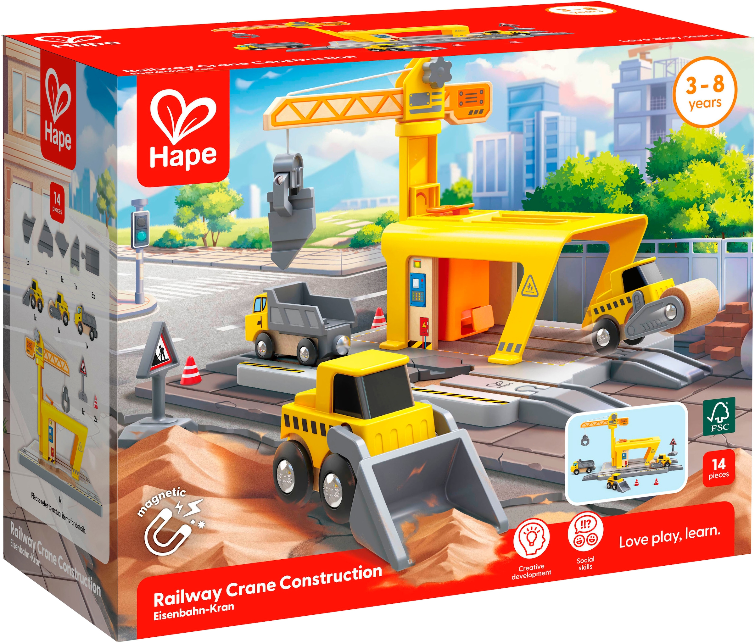 Hape Spielzeug-Kran »Eisenbahn-Kran«