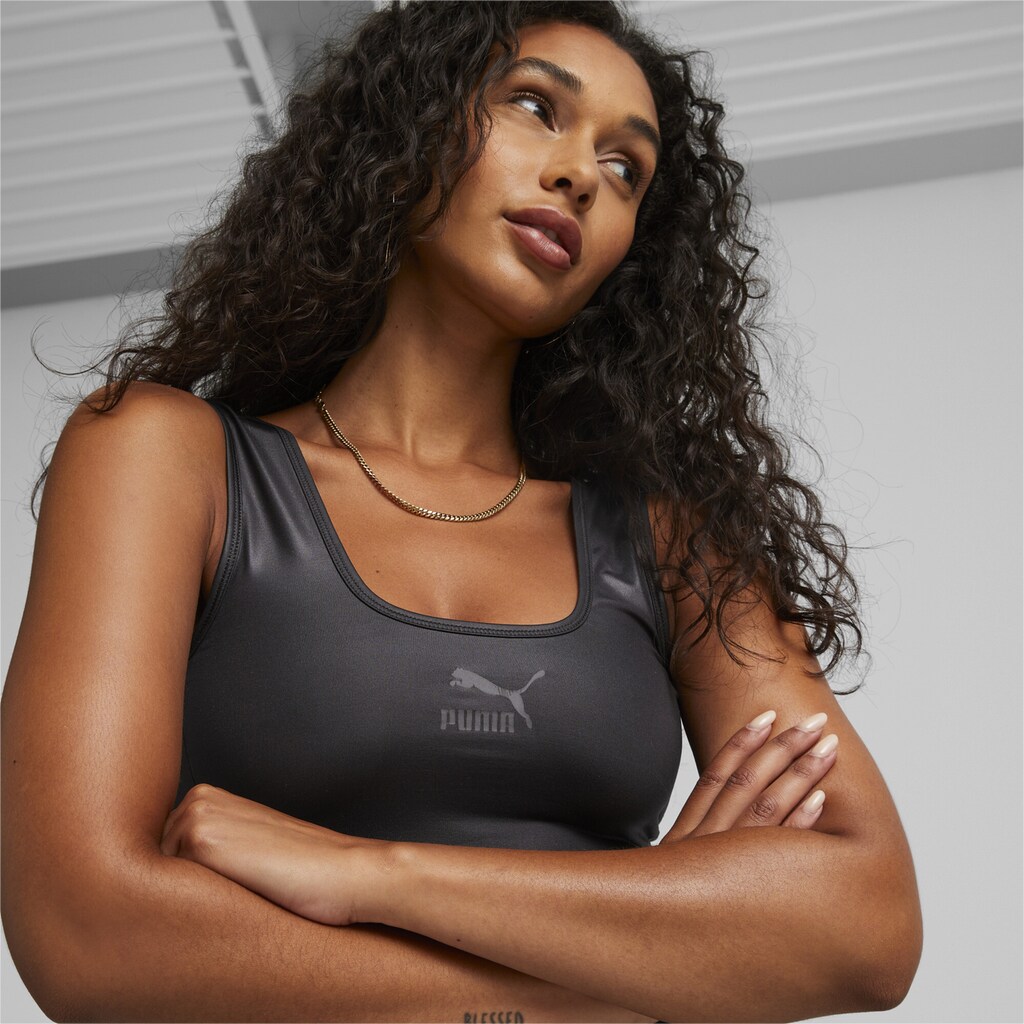 PUMA T-Shirt »T7 Shiny Cropped-Top Damen«