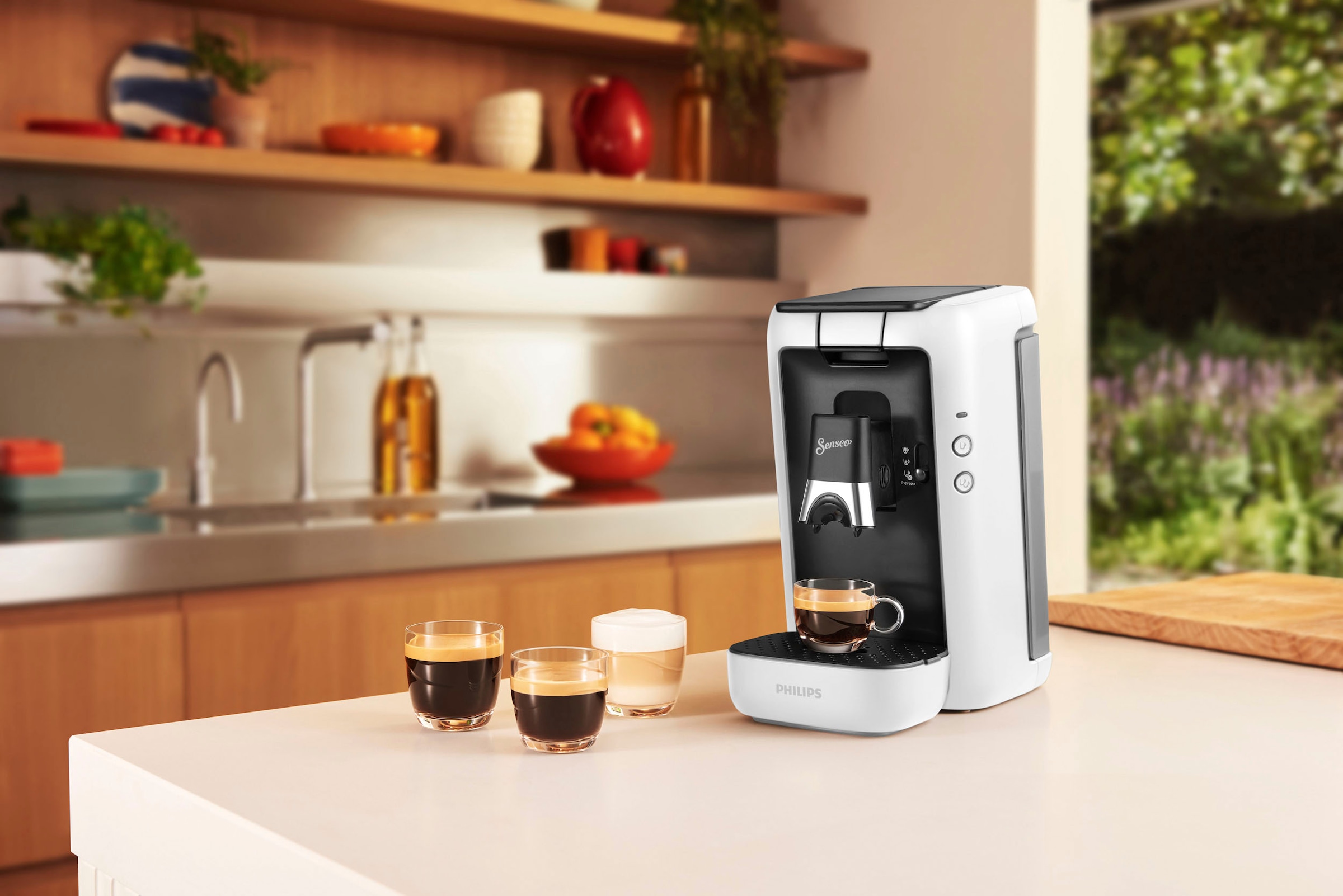 Philips Senseo »Maestro Plastik, inkl. aus Memo-Funktion, UVP Wert von Kaffeepadmaschine | CSA260/10, im recyceltem Gratis-Zugaben BAUR 80% € +3 14,- Kaffeespezialitäten«