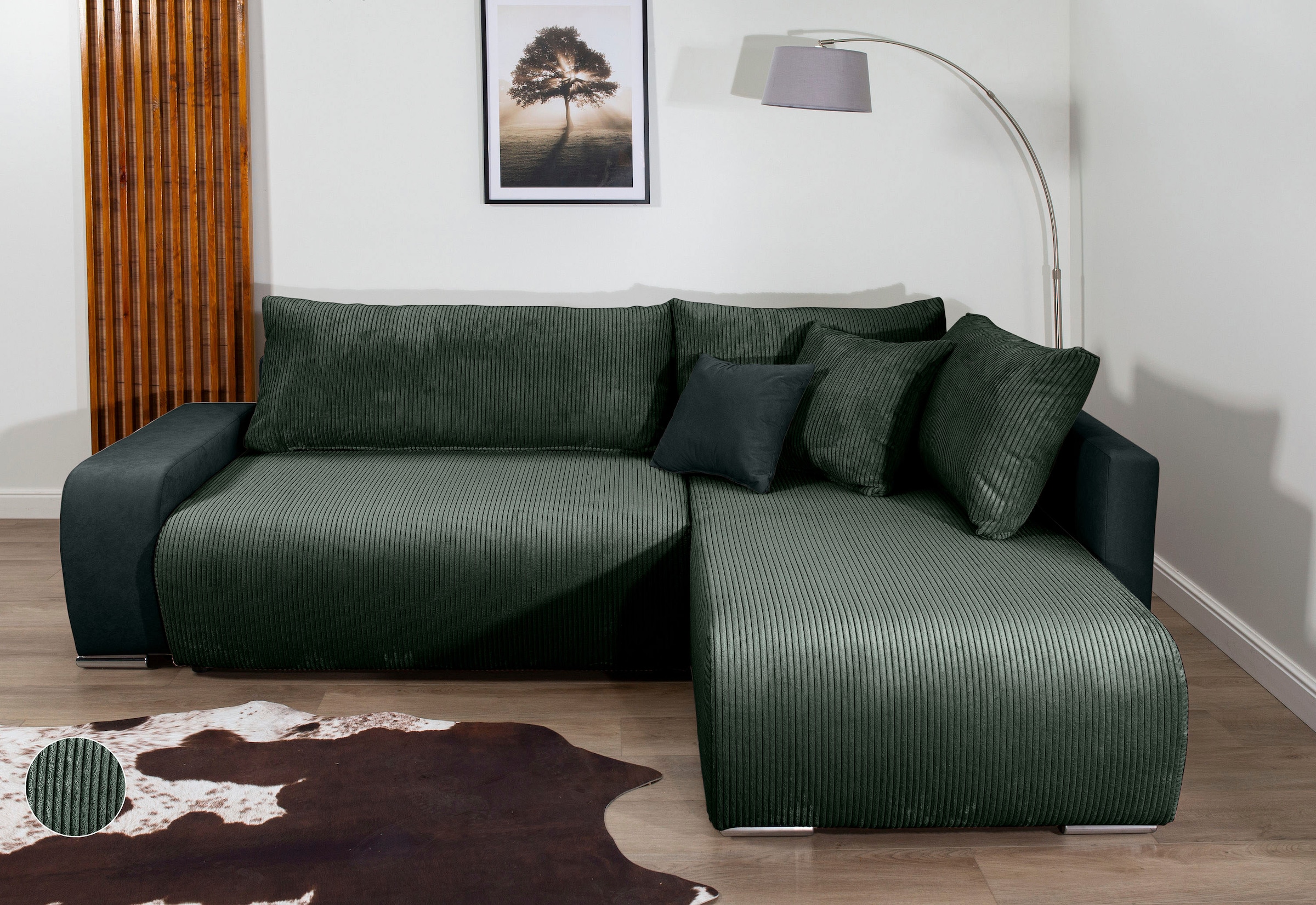 COLLECTION AB Ecksofa "Poppy, L-Form, Breite 227 cm mit Schlaffunktion" ink günstig online kaufen