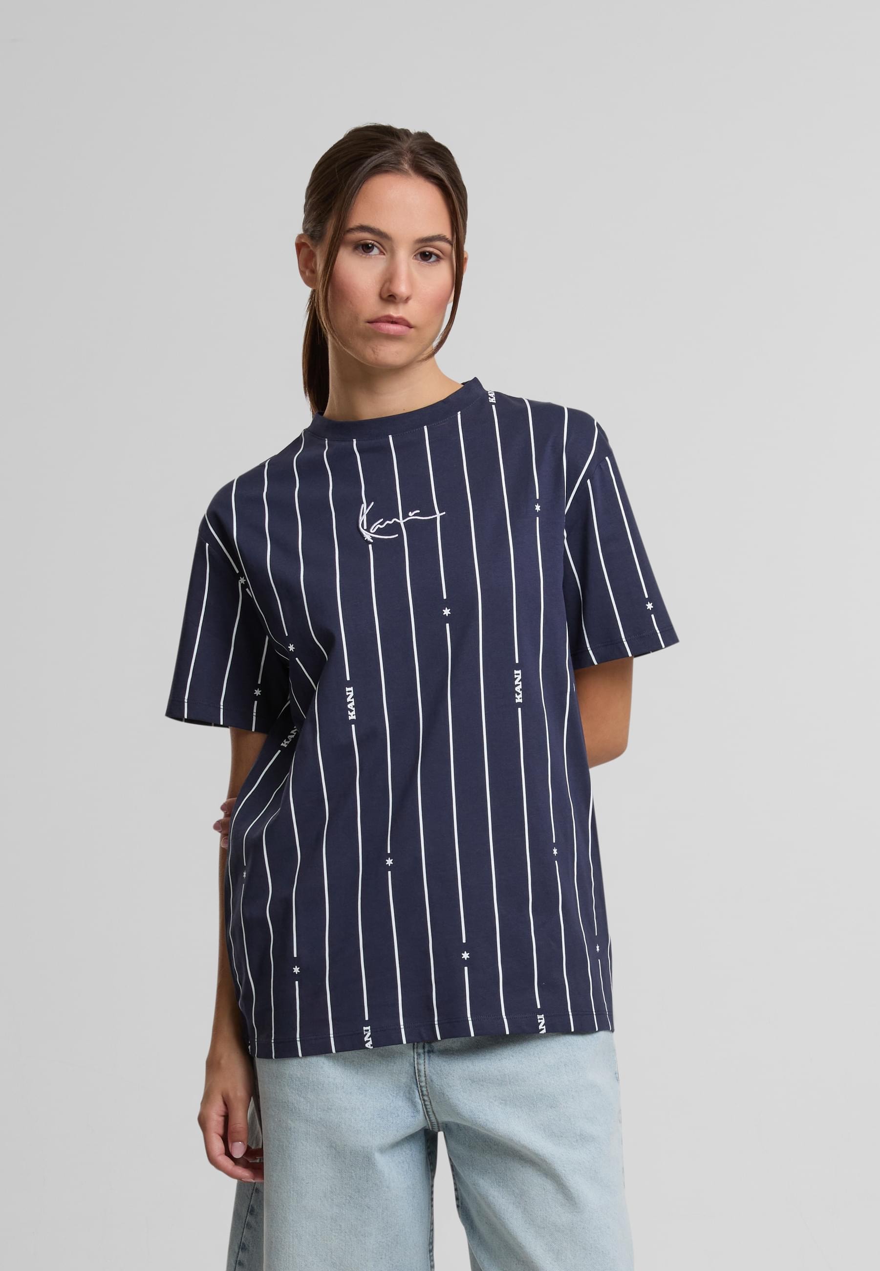 Karl Kani T-Shirt »Karl Kani Signature Pinstripe Os T-Shirt«, (1 tlg.)