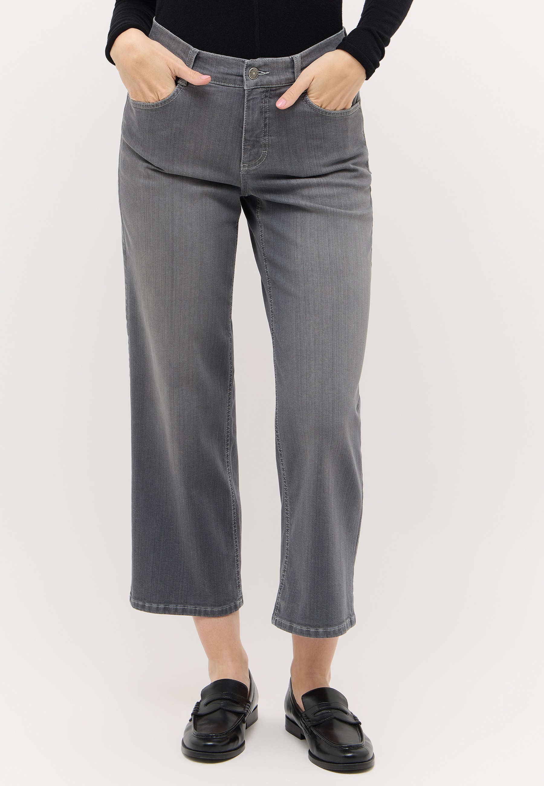 ANGELS 7/8-Jeans "LAIA" weite Passform, aus Baumwollmischung, mit Gürtelschlaufen