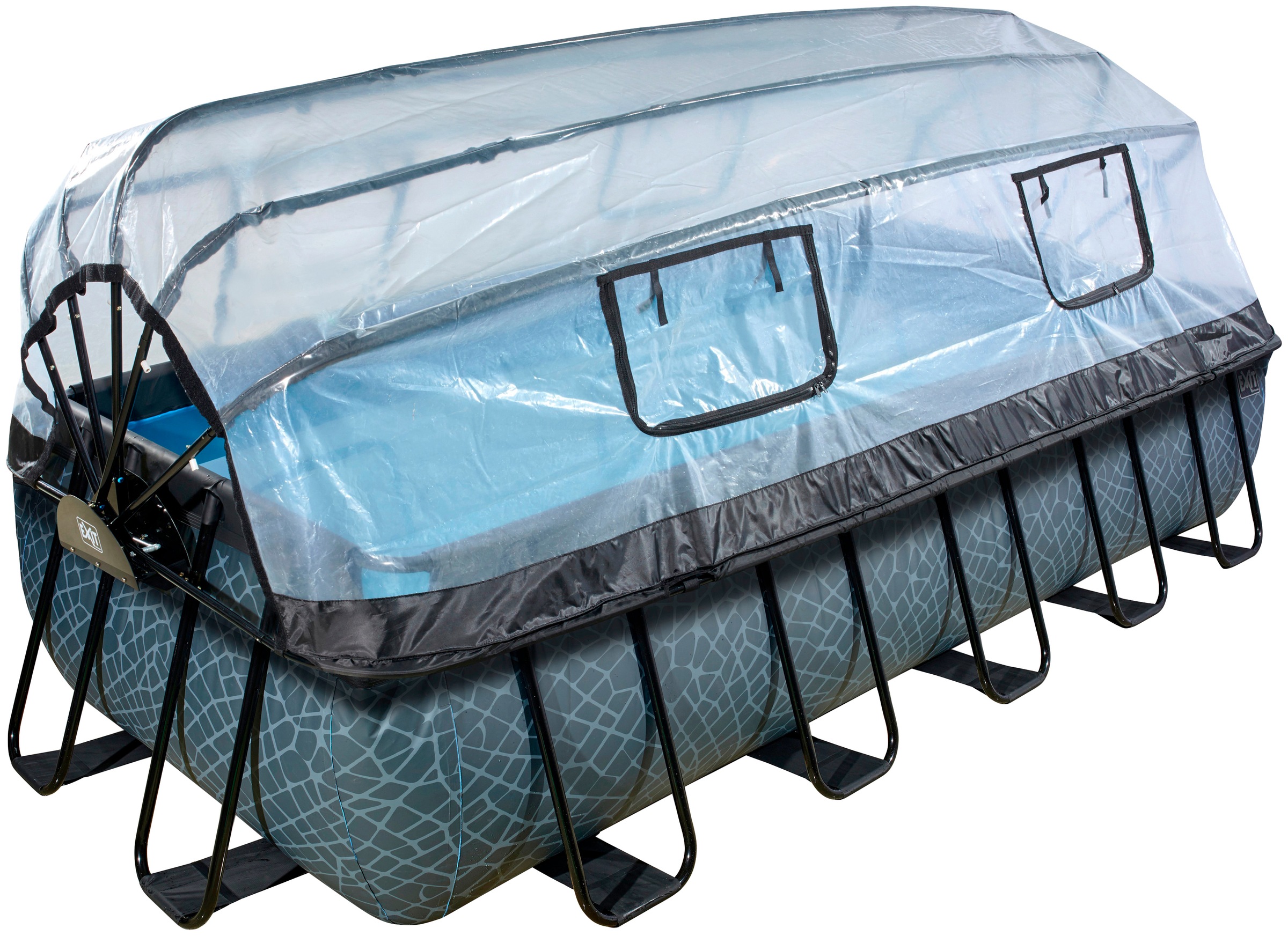 Thumbnail - EXIT Framepool "inkl. multifunktionaler Poolabdeckung" BxLxH: 250x540x100 cm, mit Sandfilteranlage und Sicherheitsleiter