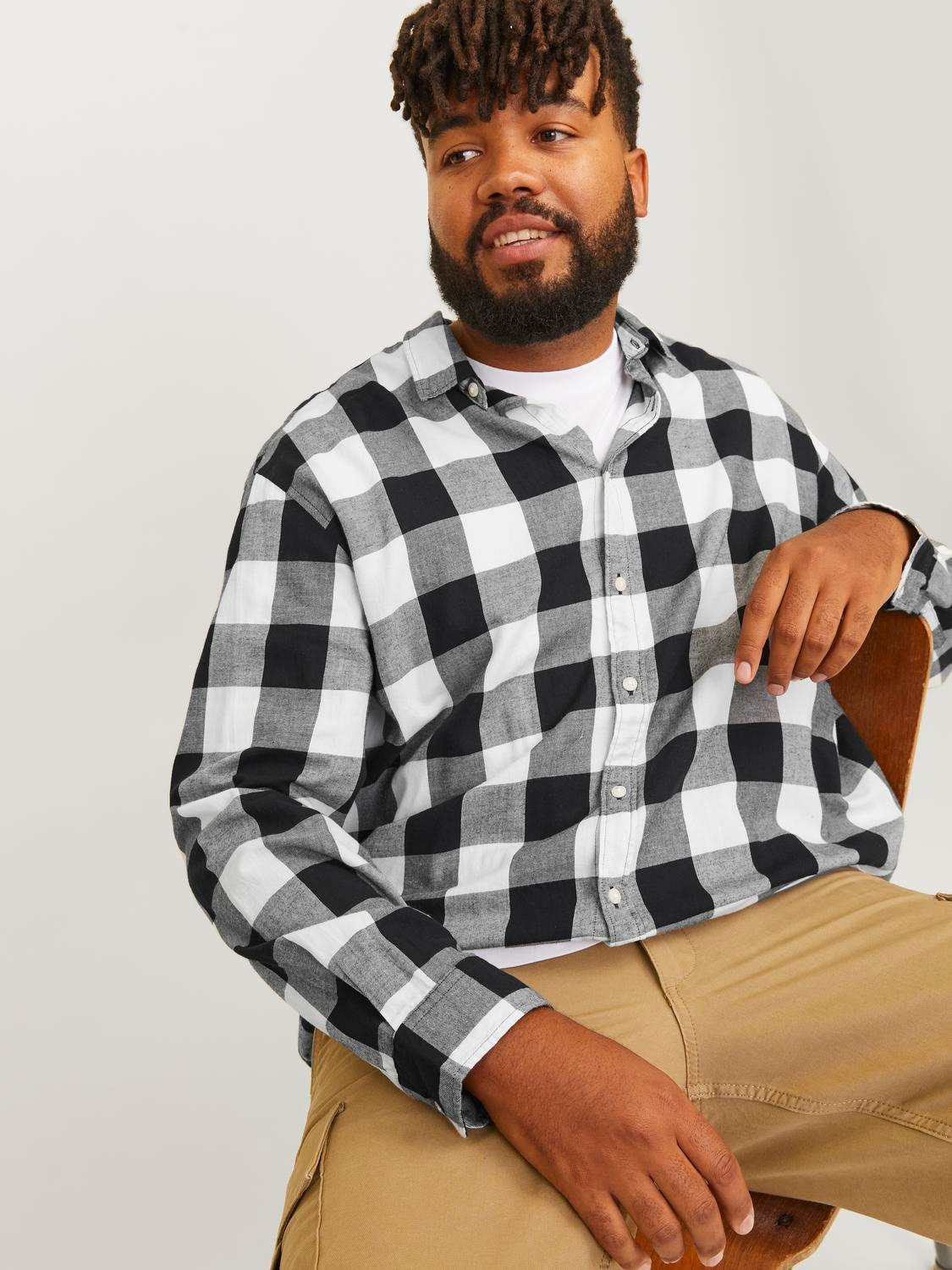 Jack & Jones PlusSize Karohemd "JJEGINGHAM TWILL SHIRT L/S NOOS PLS" günstig online kaufen