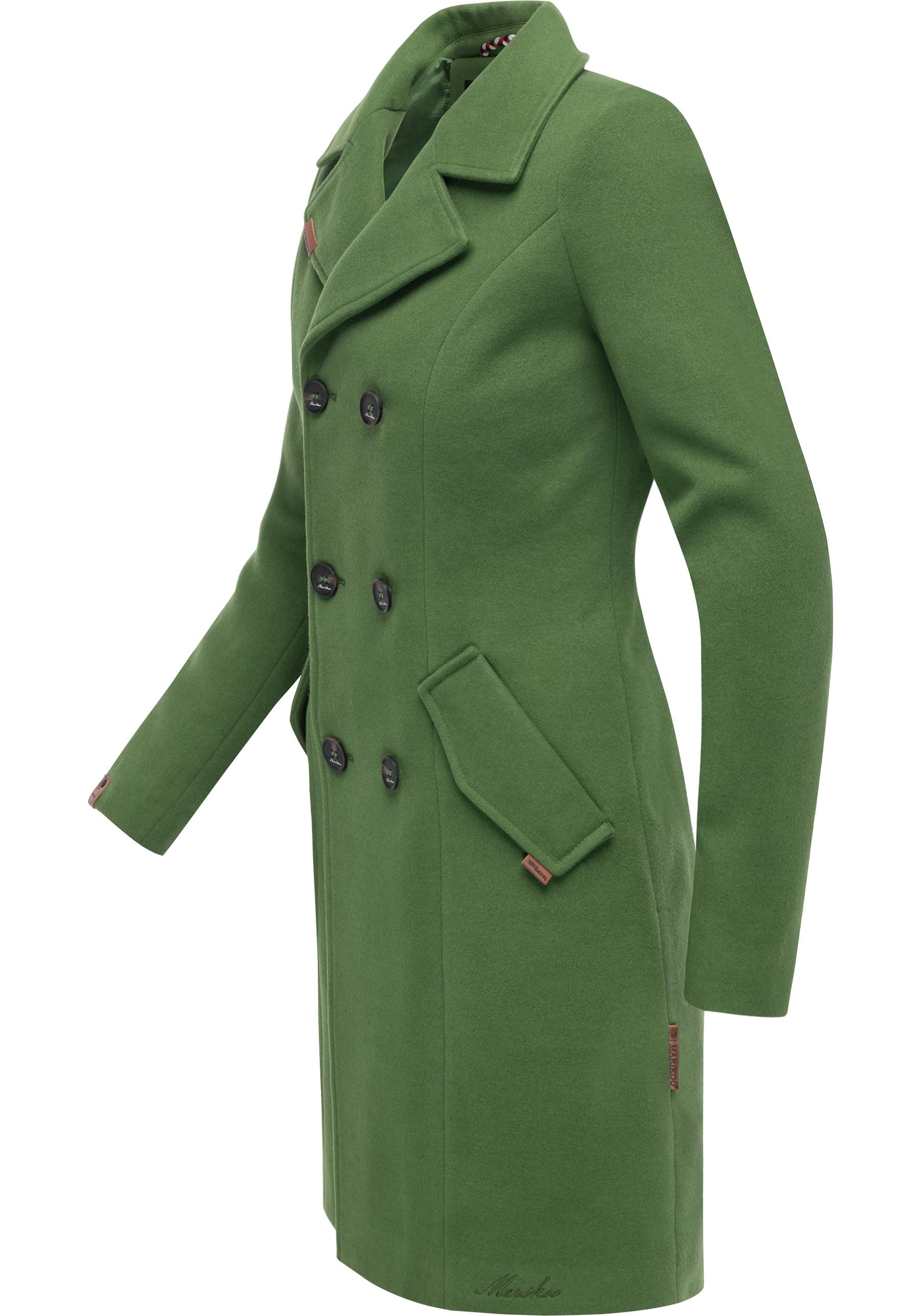 Marikoo Wollmantel »Nanakoo«, edler Damen Trenchcoat in Woll-Optik
