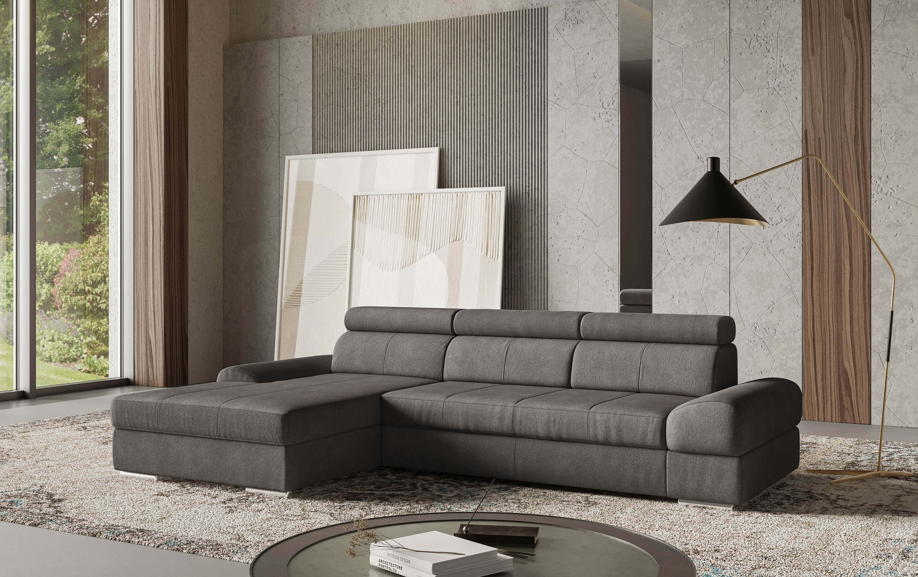 sit&more Ecksofa "Broadway L-Form" inklusive Kopfteilverstellung, wahlweise mit Schlaffunktion