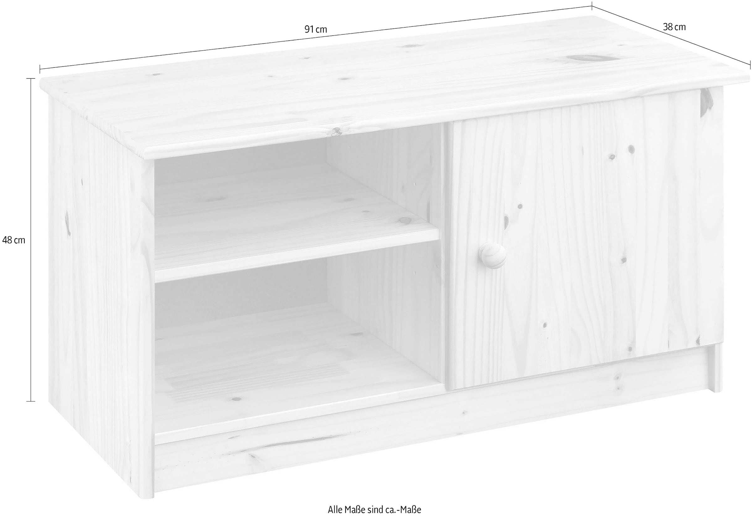 Home affaire Schuhschrank, (1 St.), gefertigt aus massivem Kiefernholz