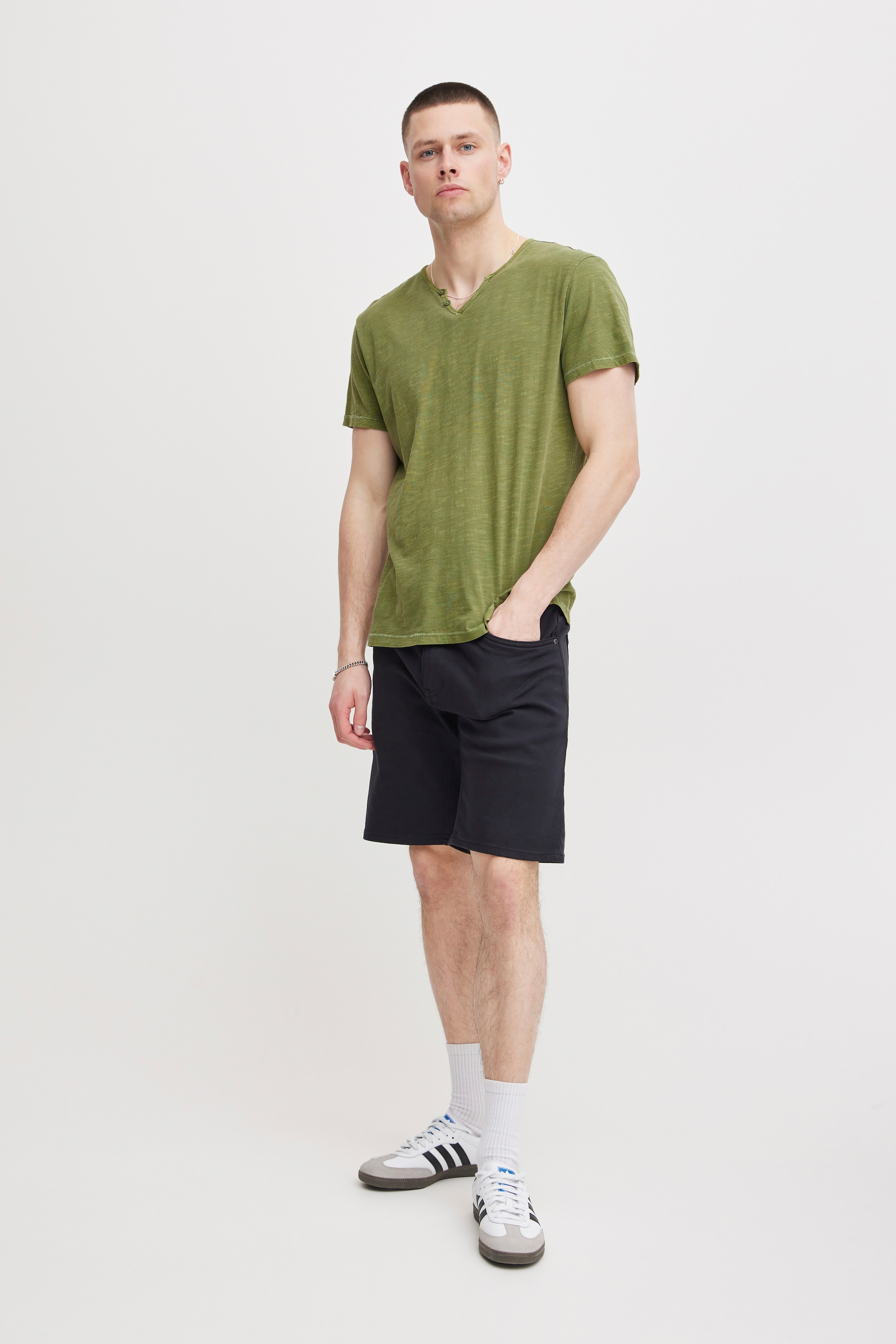 Blend T-Shirt »BHAshton split neck tee«