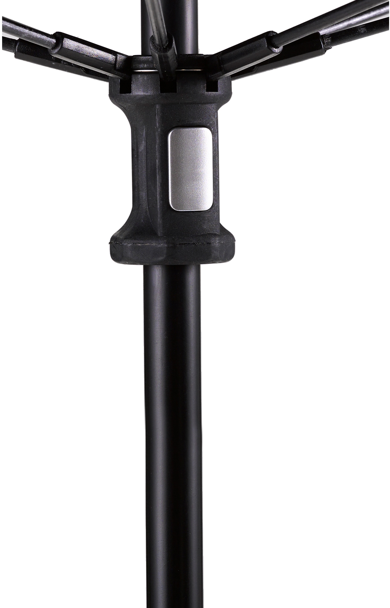 EuroSCHIRM® Stockregenschirm »Swing handsfree, schwarz«, verlängerbarer Schaft, handfrei tragbar