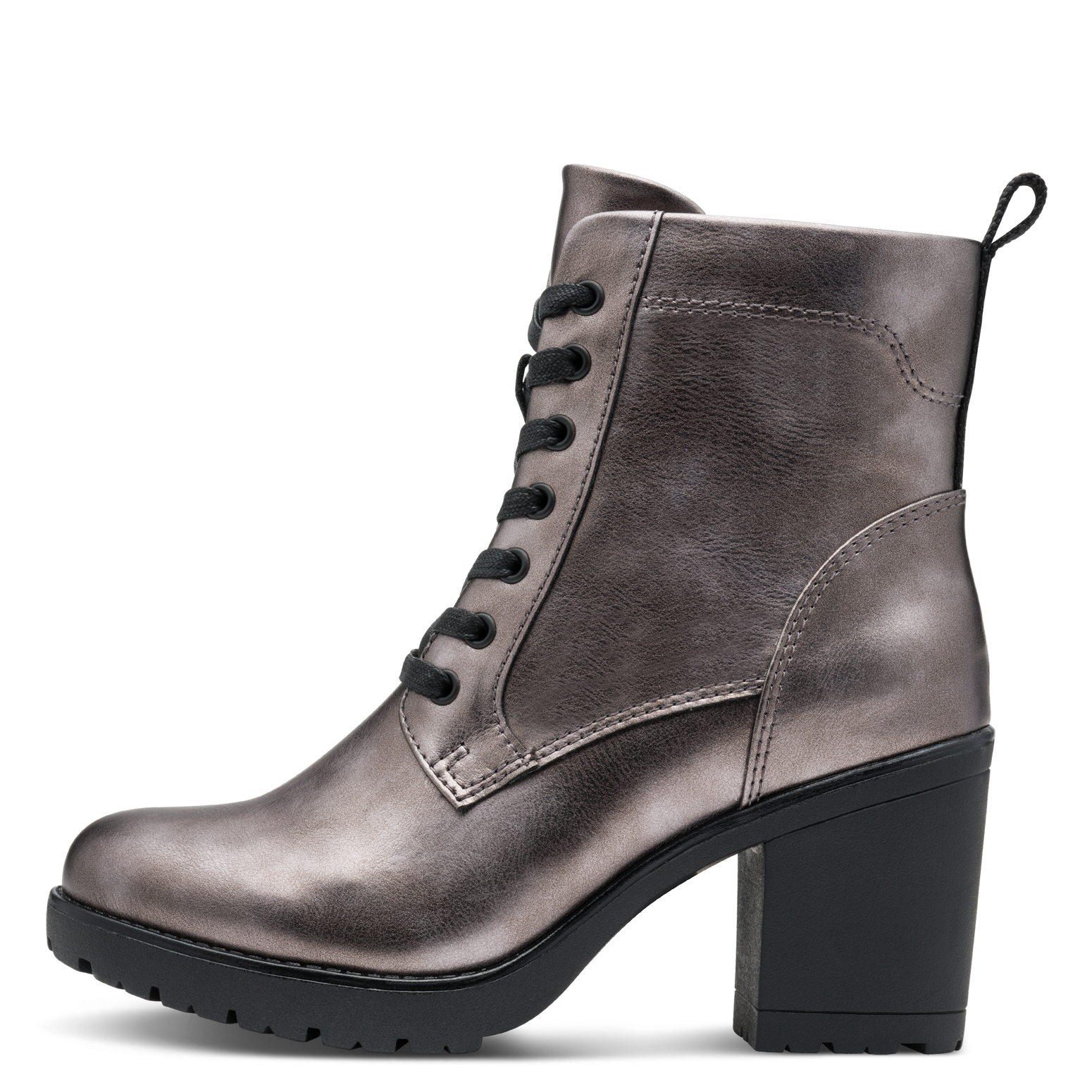 MARCO TOZZI Schnürstiefelette, Blockabsatz, Stiefelette, Schnürboots in veganer Verarbeitung