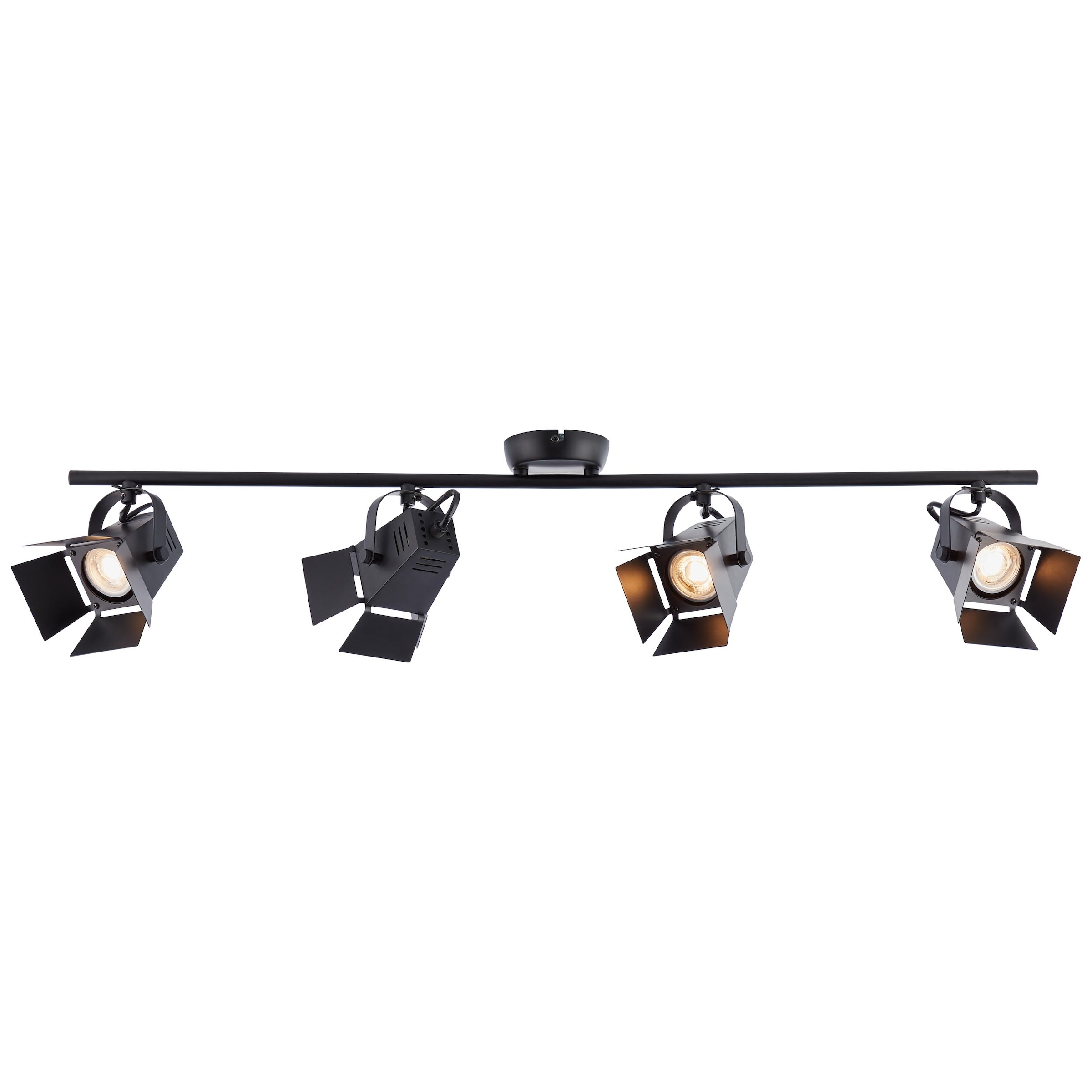 Brilliant LED Deckenstrahler »Movie«, 4 flammig-flammig, 84 cm Breite, 4 x 4,8W  GU10 inkl., schwenkbar, Metall, schwarz matt kaufen | BAUR