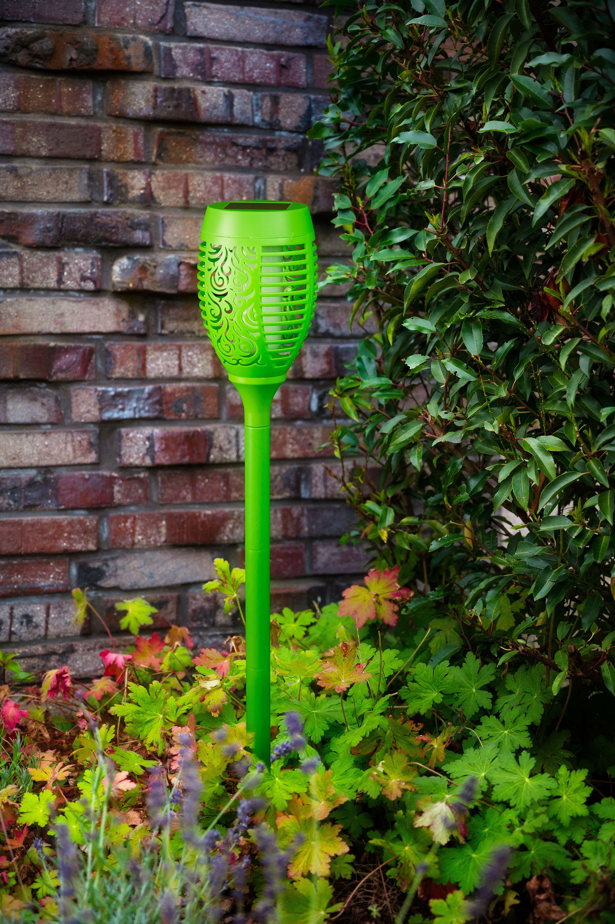 mit realer LED grün LED Gartenfackel, kaufen Flamme Gartenfackel BAUR Solar | BONETTI