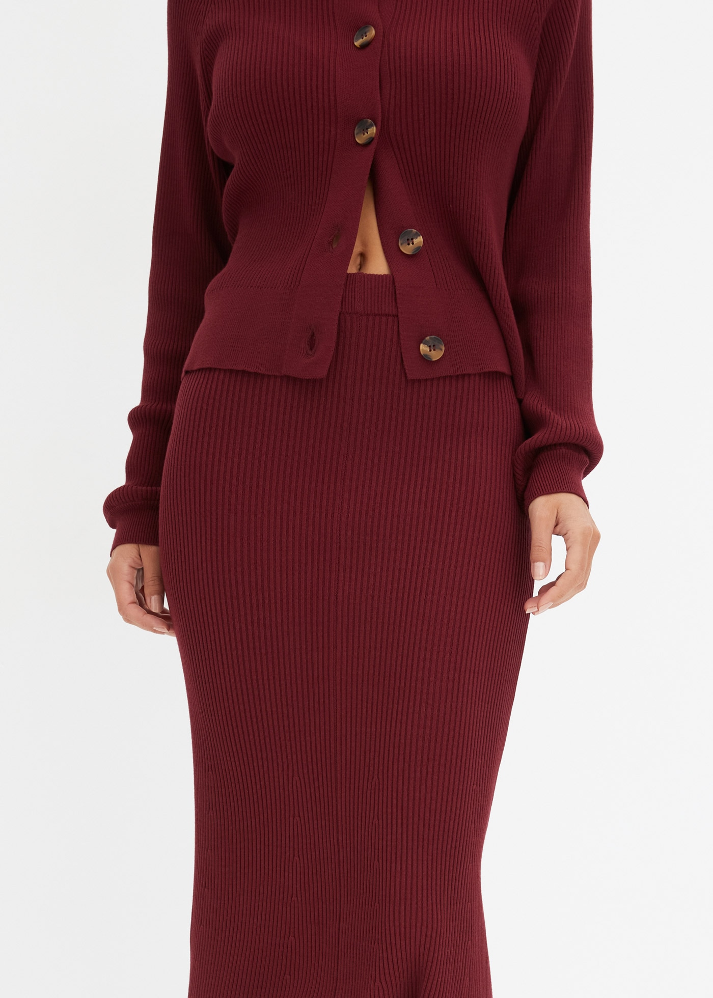 bonprix Strickrock 3/4-Länge, mit Viskose