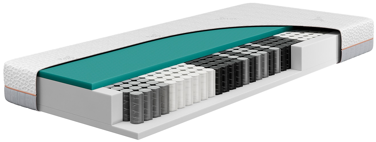 Beka® Taschenfederkernmatratze »Taschenfederkern Matratze GELTEX® Next Horizon TFK 200« 20 cm hoch Raumgewicht: 43 kg/m³ 500 Federn 1 Stk. tlg. 3 cm GELTEX®-Auflage, 20 cm hoch, RG43, H2, H3 & H4, 90x200 cm & mehr