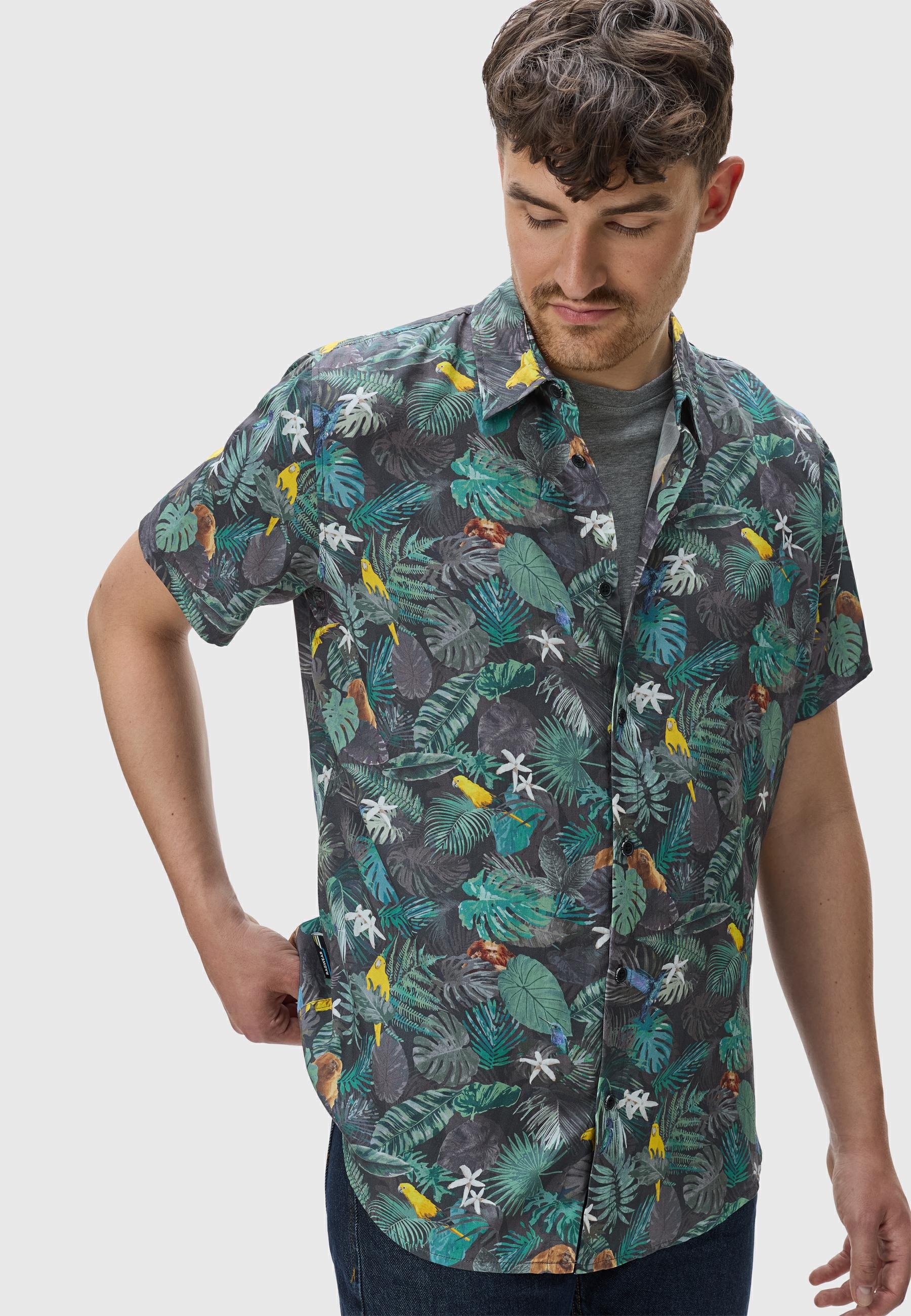Ragwear Hawaiihemd »Omerro«, Sommerliches Herren Hemd mit hawaiianischem Print