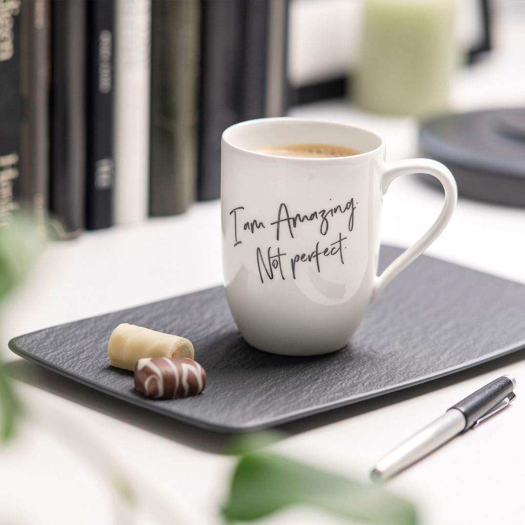 Villeroy & Boch Becher »Becher 'Amazing. Not Perfect.' Statement 290 ml 6er Set weiß«