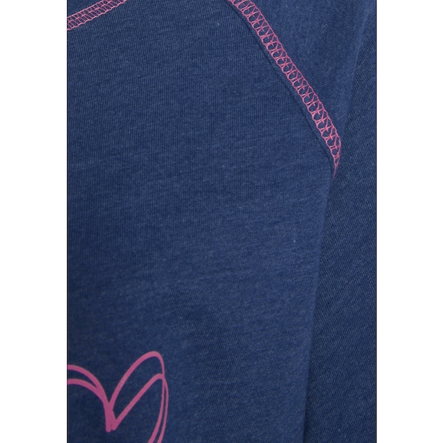 Vivance Dreams Nachthemd, (1 tlg.), mit dekorativen Flatlock-Nähten in  Neonfarben | BAUR