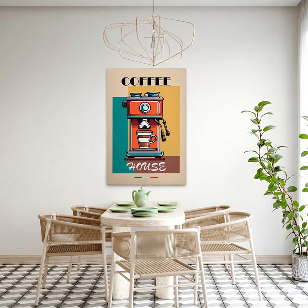 A.S. Création Leinwandbild "Coffee House - Wandbild Bunt Beige Gelb Keilrah günstig online kaufen